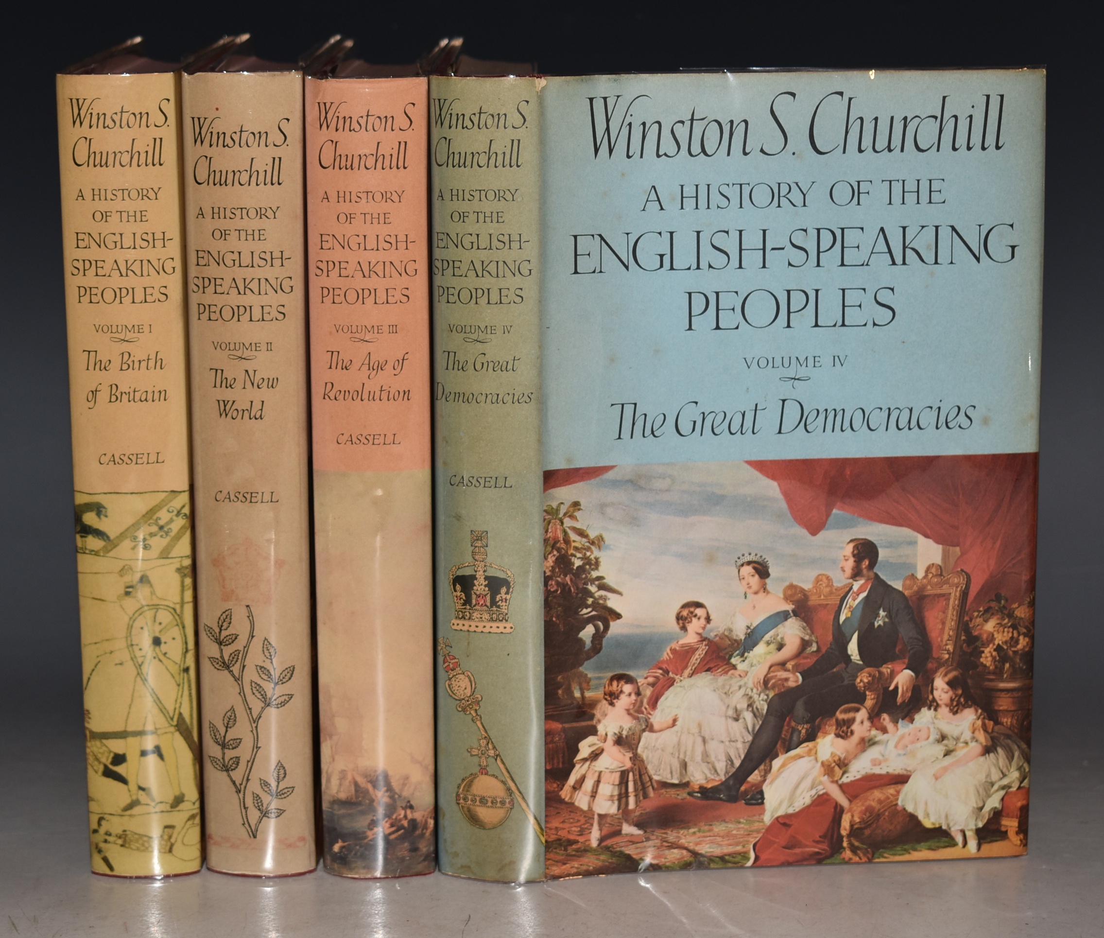 A History of the English-speaking Peoples. Vol I, The Birth of Britain; Vol II, The New World; Vol III, The Age of Revolution; Vol IV, The Great Democracies.