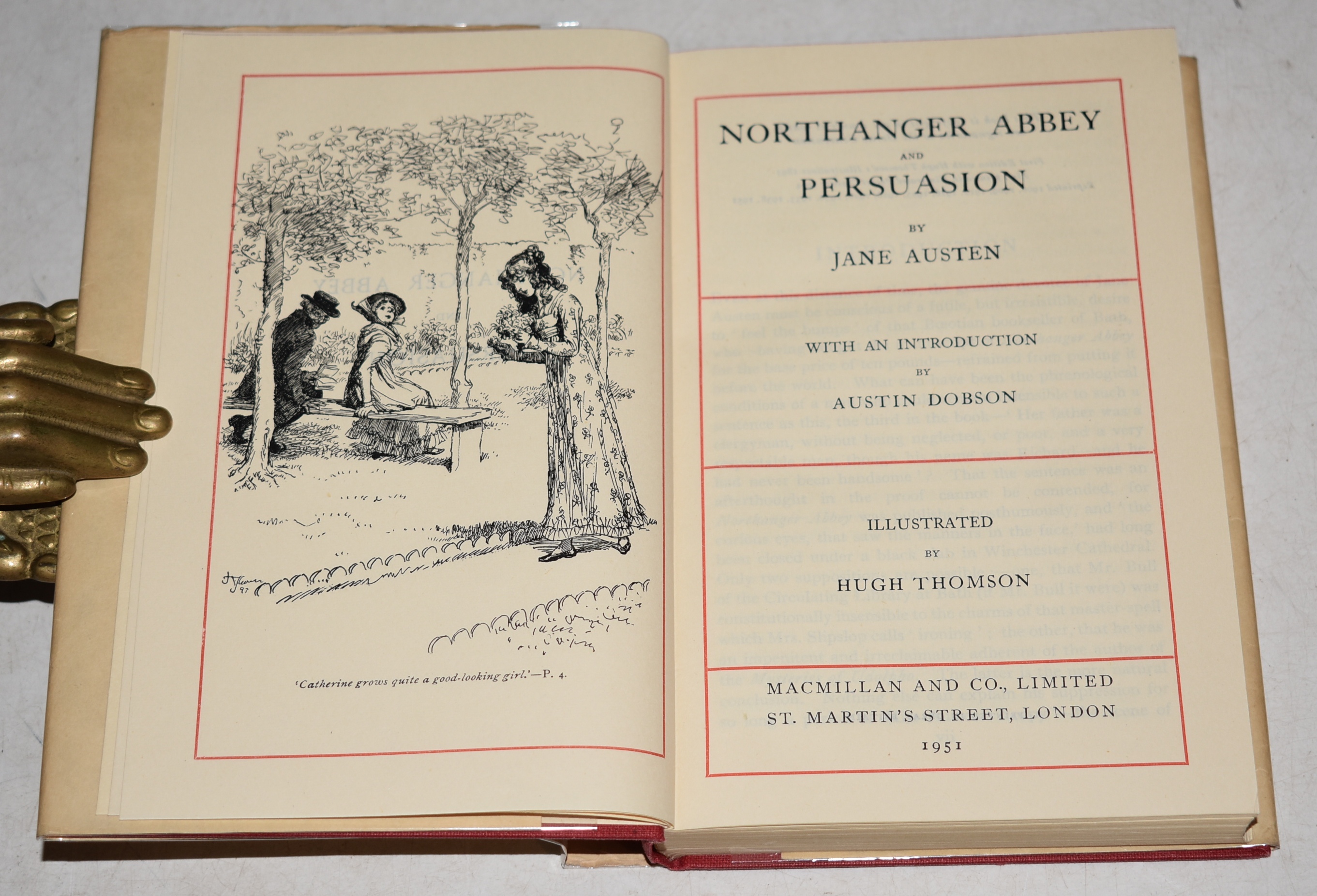 Northanger Abbey And Persuasion. Illustrated by HUGH THOMSON. With an Introduction by Austin Dobson. Two Volumes in One.