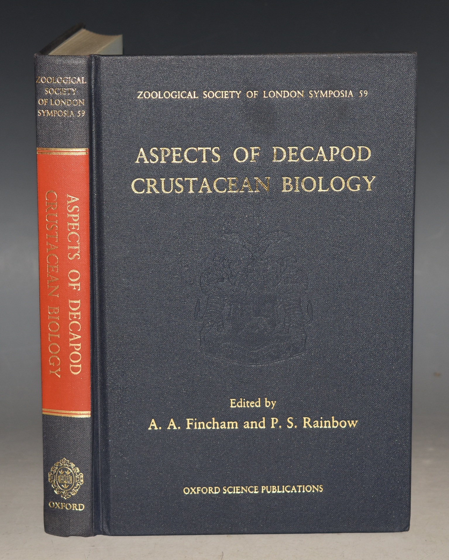 Aspects of Decapod Crustacean Biology The Proceedings of a Symposium held at the Zoological Society of London on 8th and 9th April 1987.