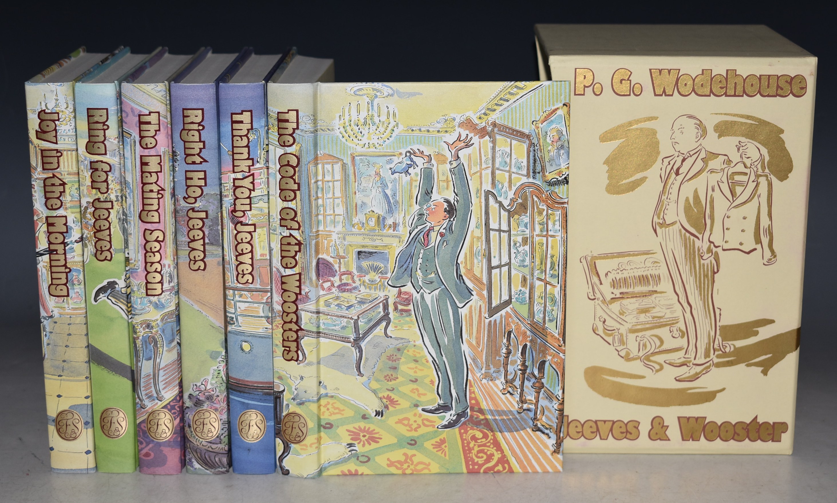 Jeeves and Wooster. SIGNED PAUL COX Five volumes. Illustrated by Paul Cox.