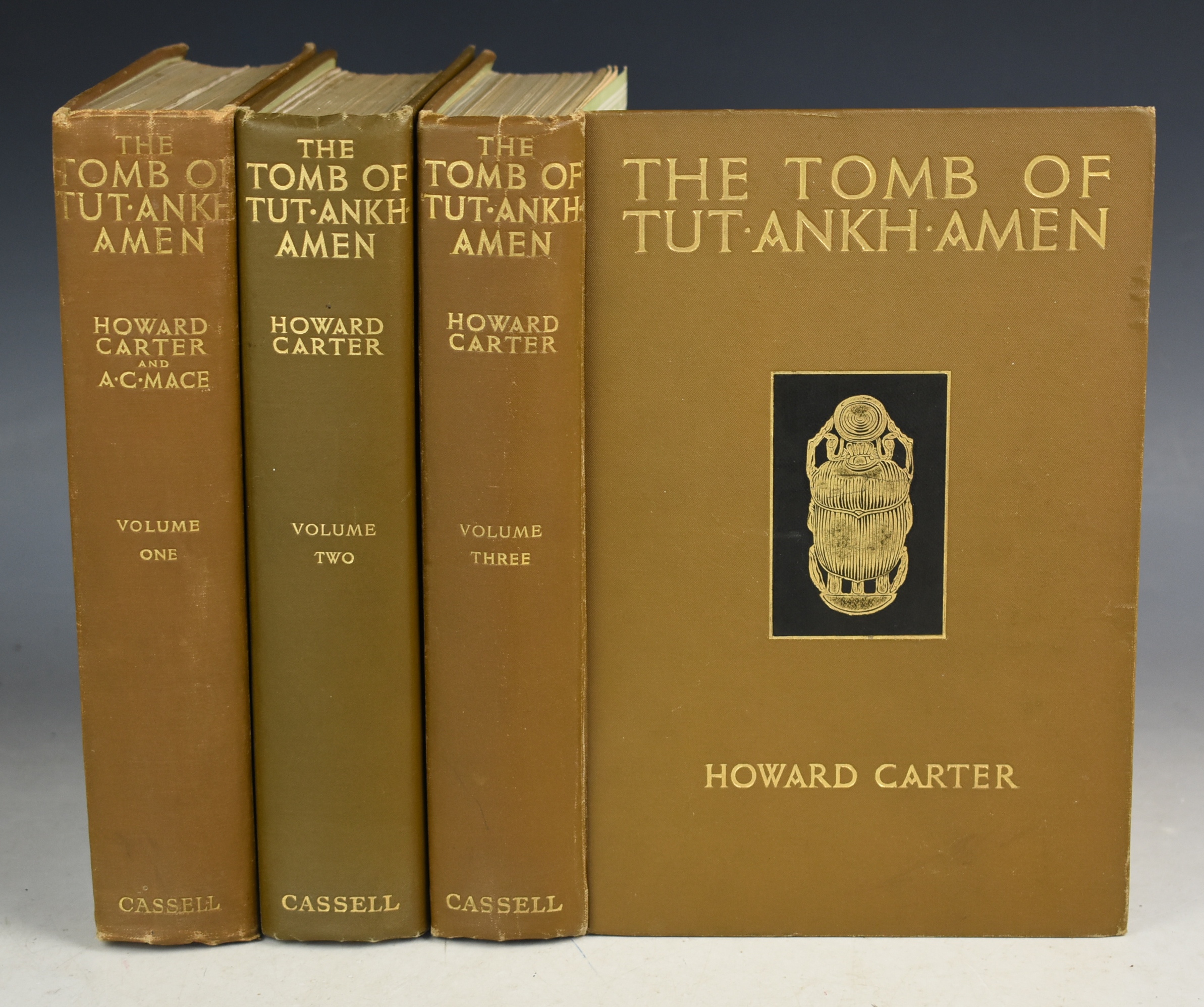The Tomb of Tut.Ankh.Amen Discovered by the Late Earl of Carnarvon and Howard Carter. With Illustrations from Photographs by Harry Burton. In Three Volumes. Complete Set.