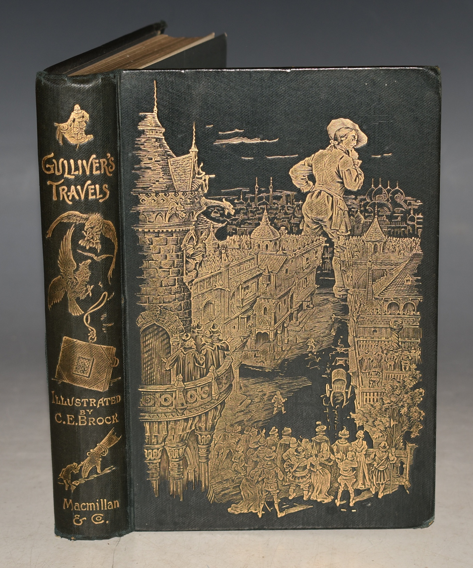 Travels Into Several Remote Nations of the World, by Lemuel Gulliver, first a surgeon, then a captain of several ships. With a preface by Sir Henry Craik and One Hundred Illustrations by Charles E.Brock.