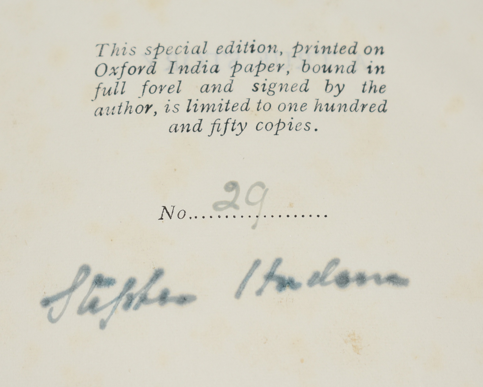 A True Story, In Three Parts and a Postscript SIGNED. Limited Special Edition.