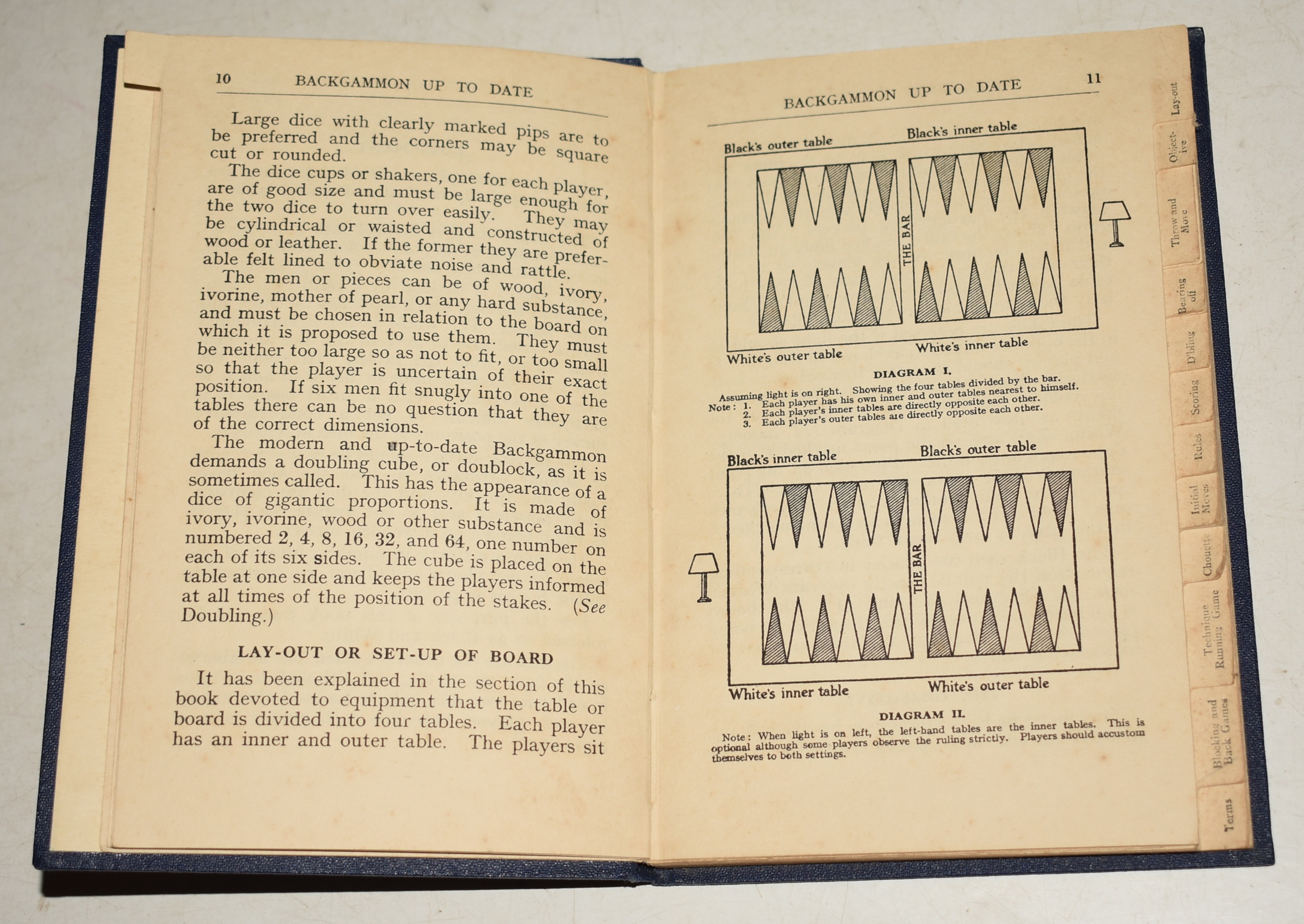Backgammon Up To Date With Thumb Index And 27 Diagrams. An Ideal Reference for Novice or Expert.