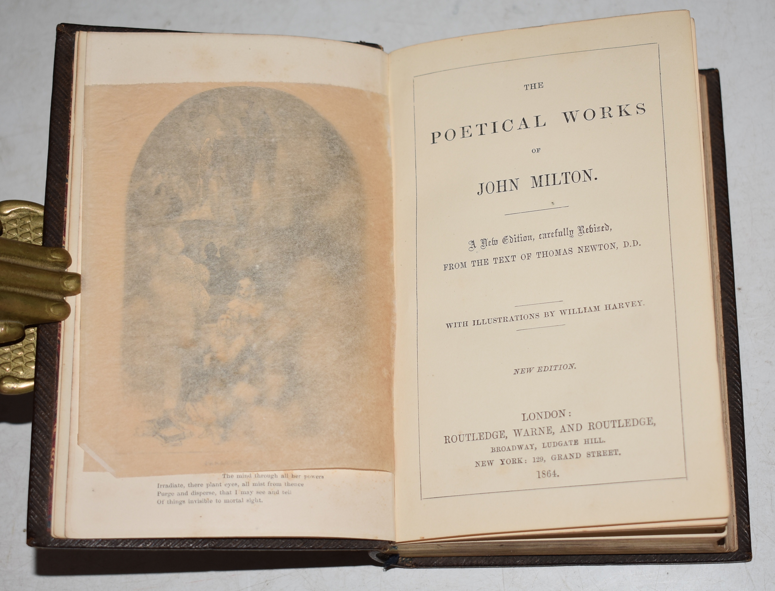 The Poetical Works of John Milton A new edition carefully revised from the text of Thomas Newton, DD. With Illustrations by William Harvey.