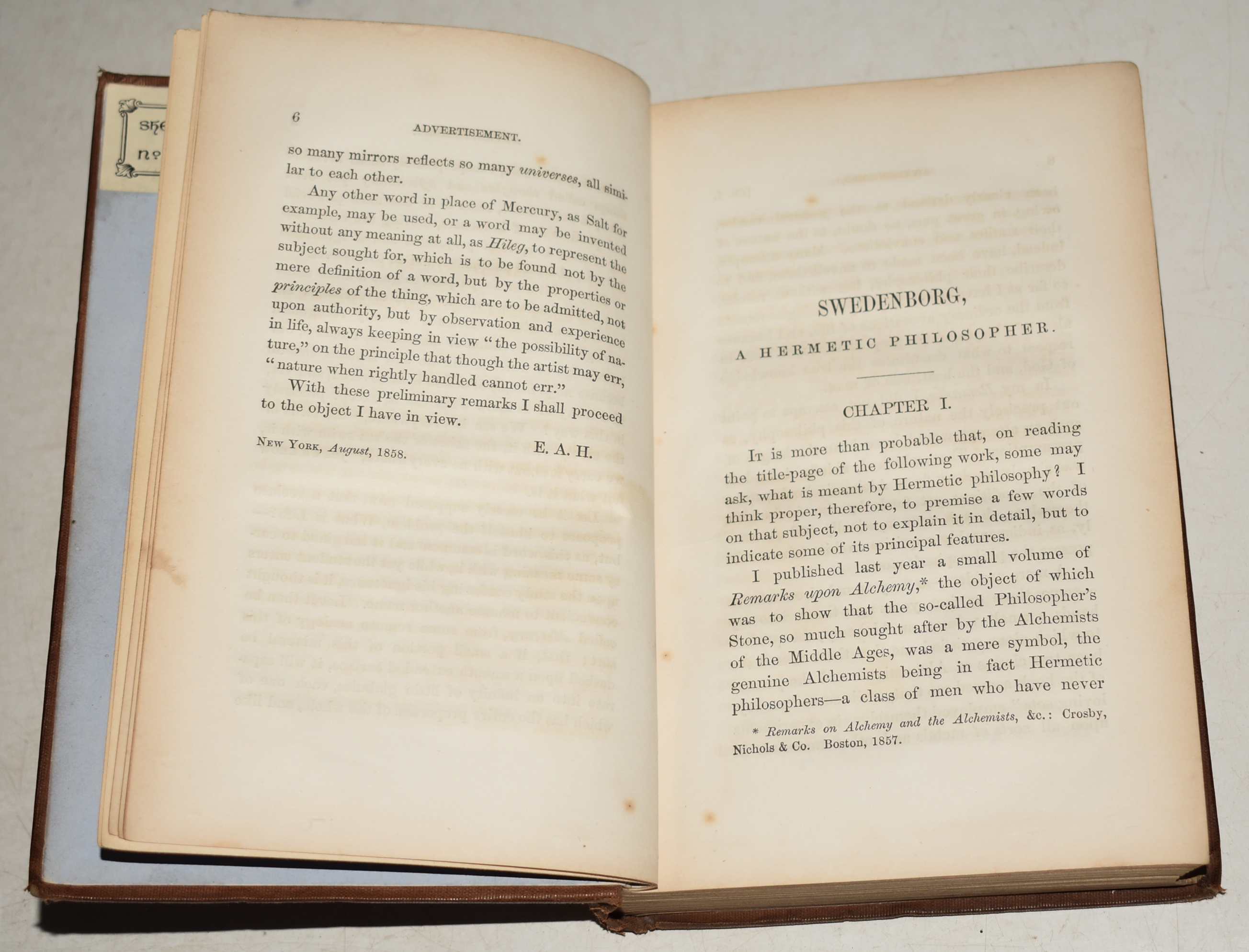 Swedenborg, A Hermetic Philosopher. Being A Sequel to &lsquo;Remarks on Alchemy and The Alchemists.&rsquo; Showing That Emanuel Swedenborg was a Hermetic Philosopher and that His Writings may be Interpreted from the Point of View of Hermetic Philosophy. With a Chapter Comapring Swedenborg and Spinoz