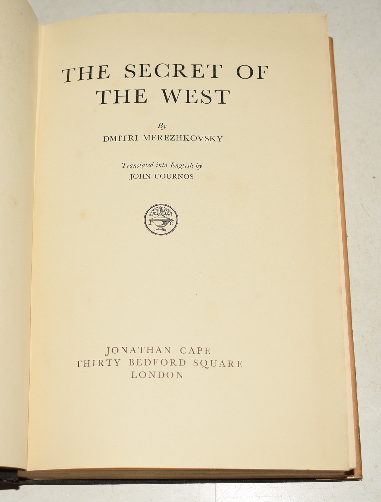 The Secret of The West Translated into English by John Cournos.