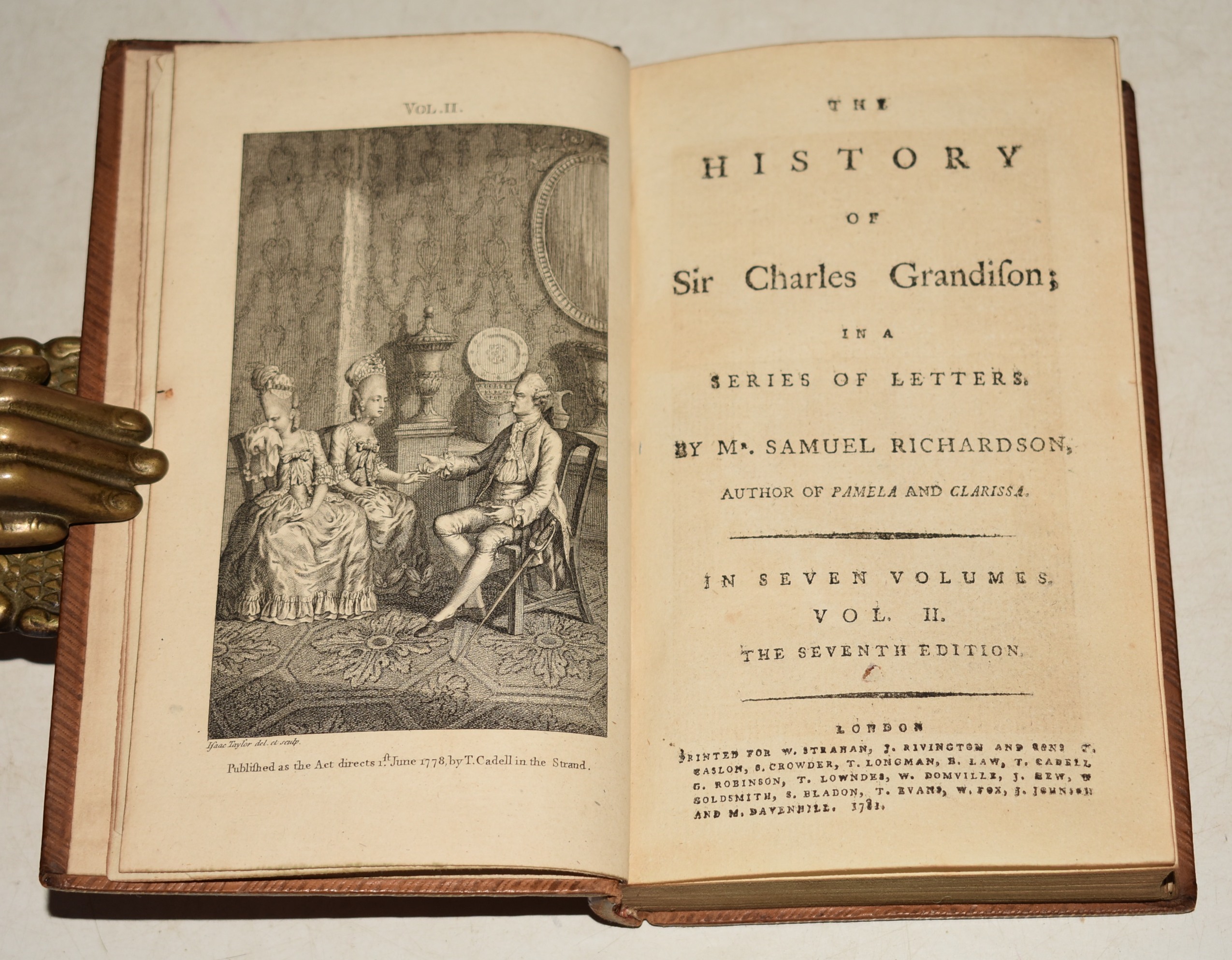 The History of Sir Charles Grandison & Clarissa. Or, The History of a Young Lady: Comprehending The Most Important Concerns of Private Life. Two Sets; In Eight and Five (ex.7) Volumes. (Thirteen Volumes)