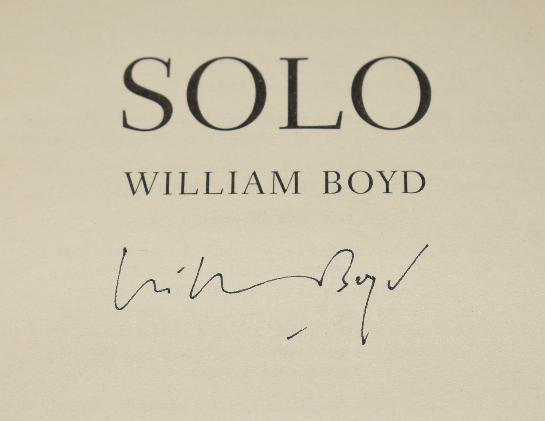Solo Signed first edition.