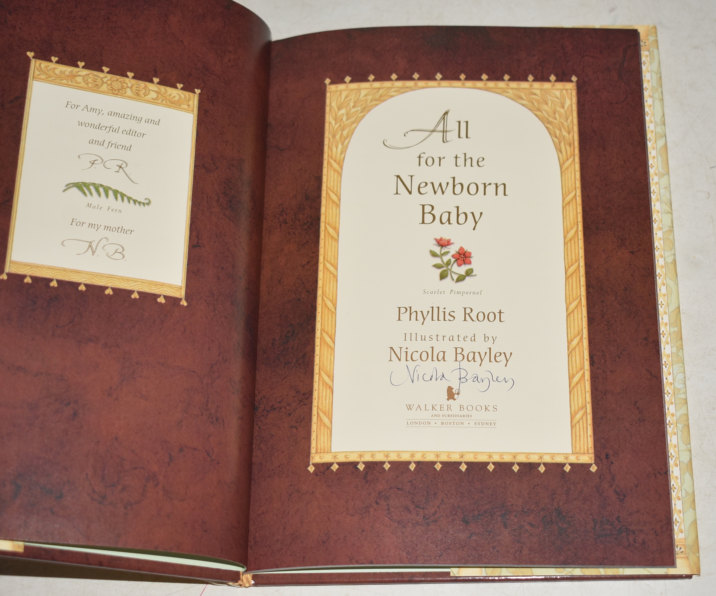 All for the Newborn Baby Illustrated by Nicola Bayley. SIGNED by Nicola Bayley
