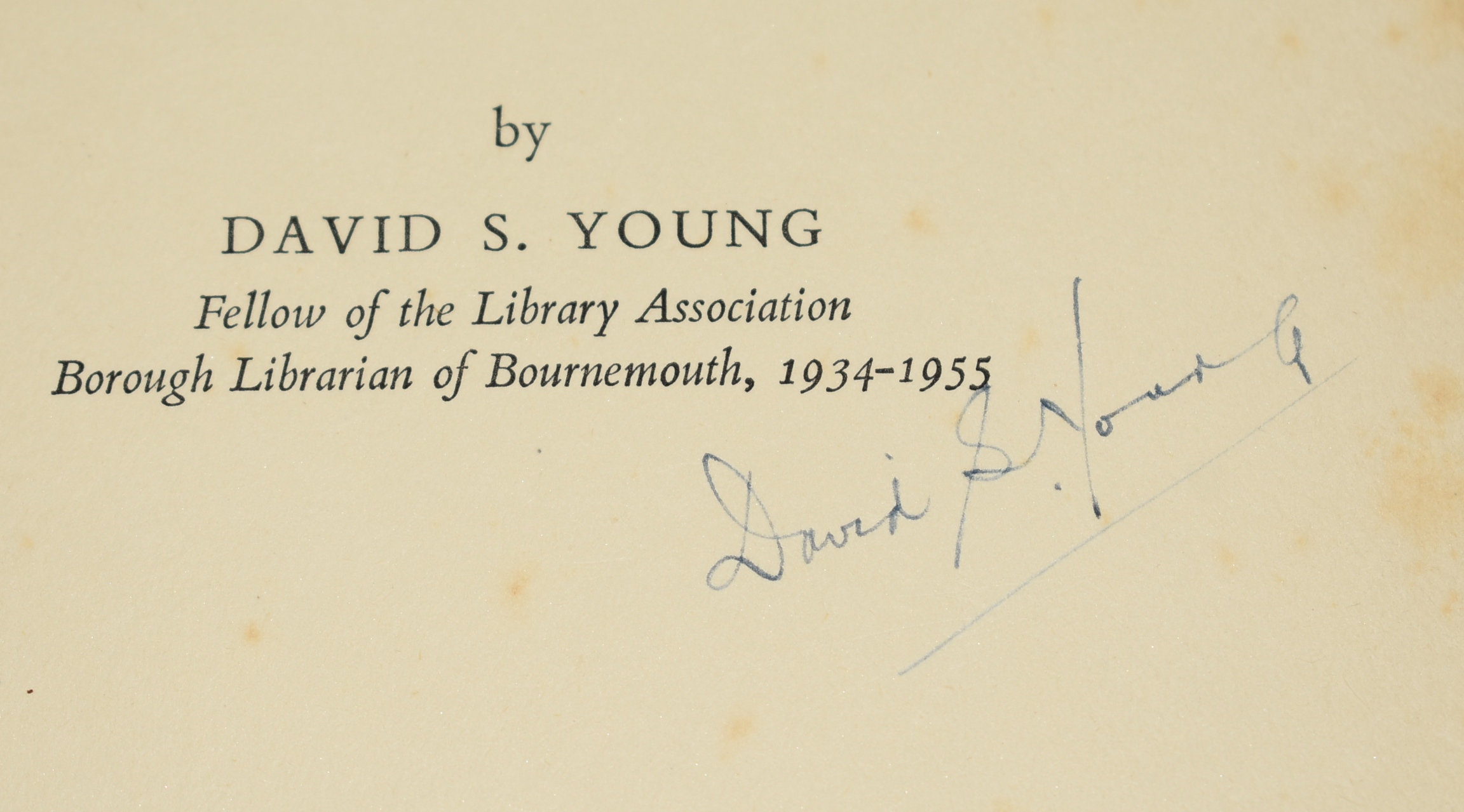 The Story of Bournemouth. SIGNED by Author