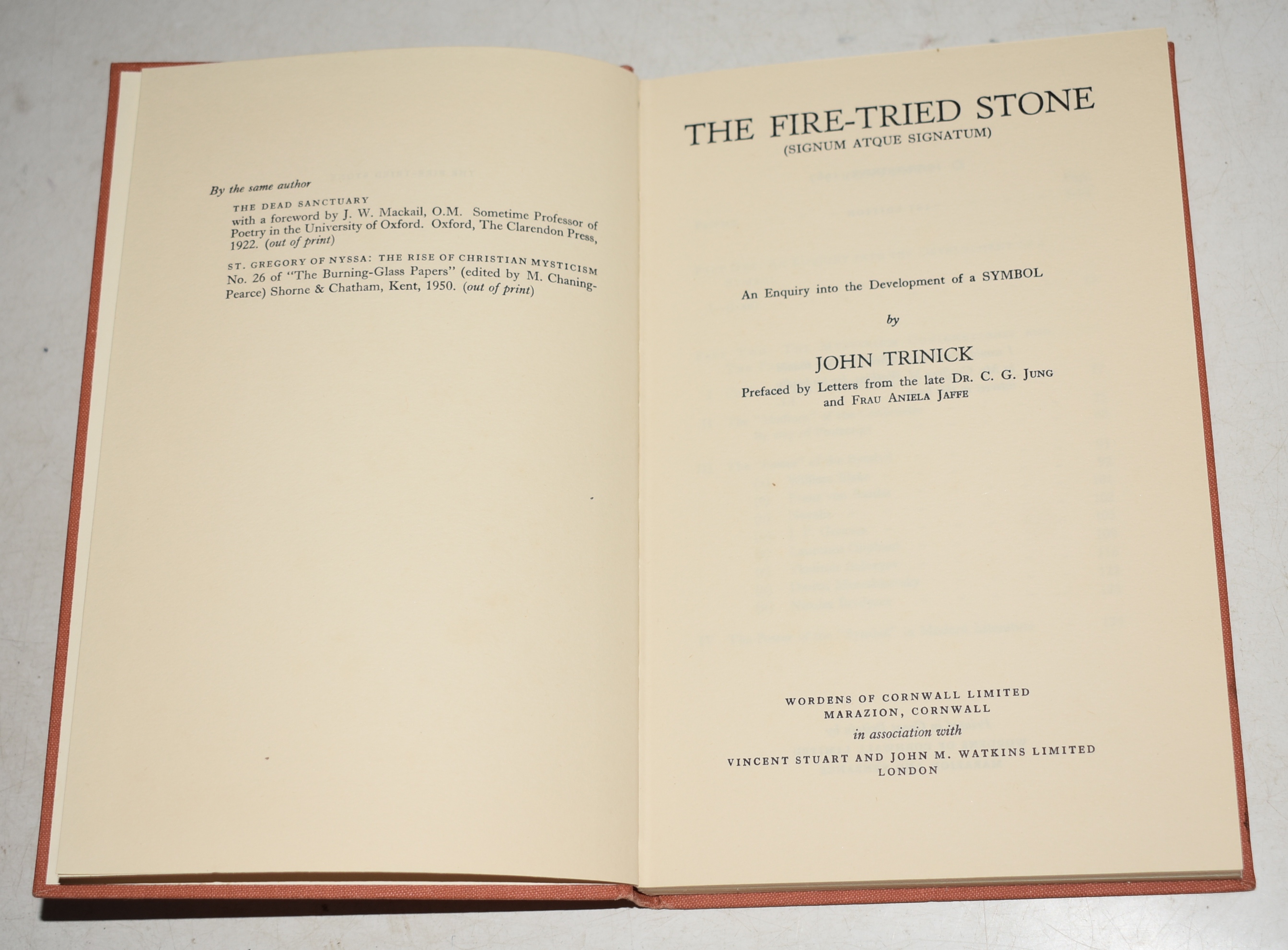 The Fire-Tried Stone Signum Atque Signatum. An Enquiry into the Development of a Symbol.