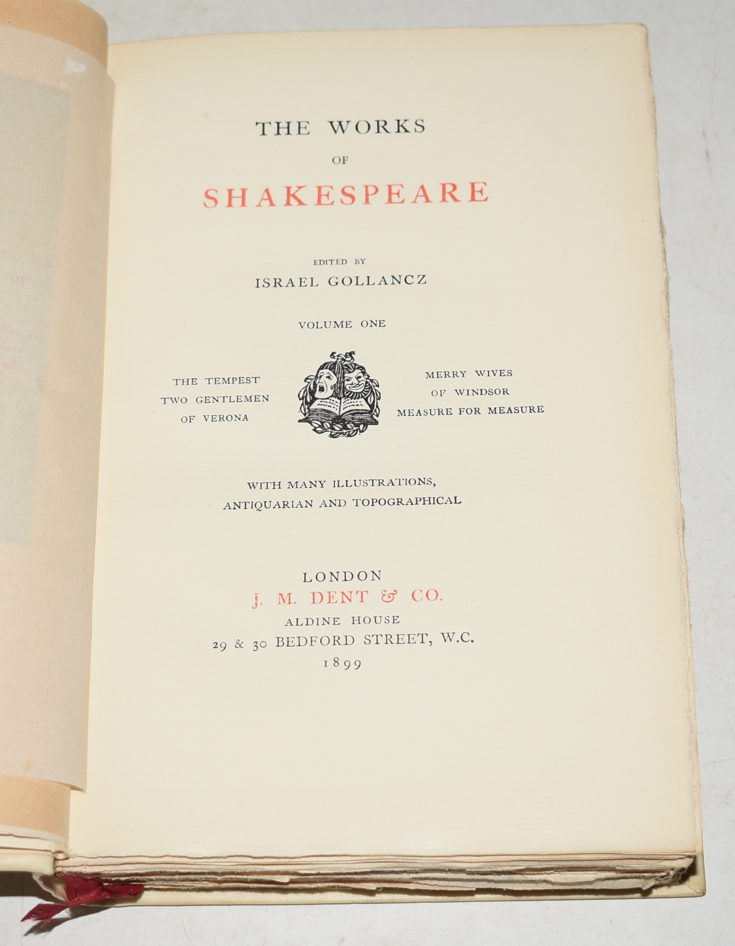 The Works of Shakespeare (12 Volume set). The Larger Temple Shakespeare. Edited by Israel Gollancz. With many Illustrations, Antiquarian and Topographical. LIMITED EDITION.