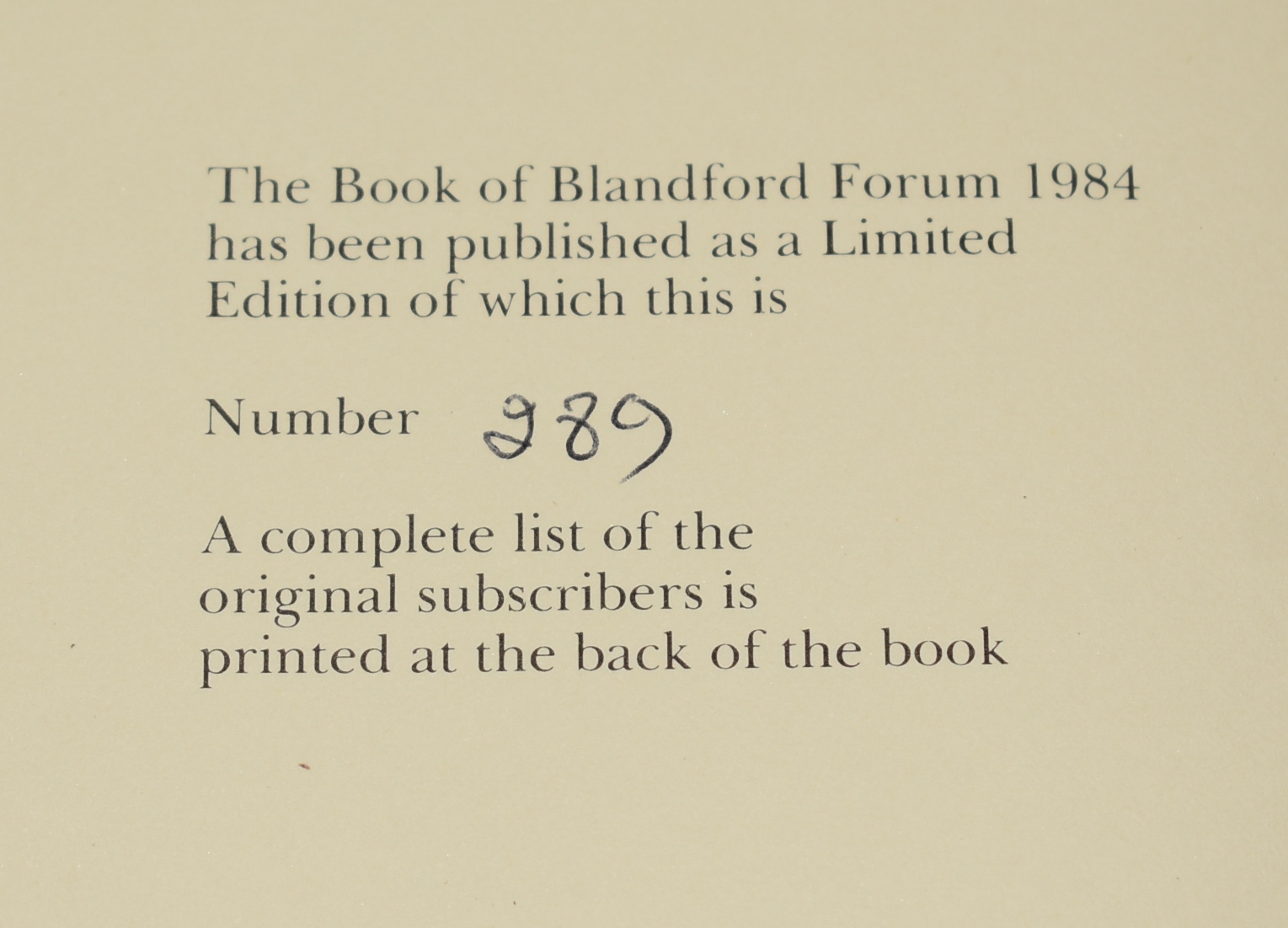 The Book of Blandford Forum The Story of the Town&rsquo;s Past.