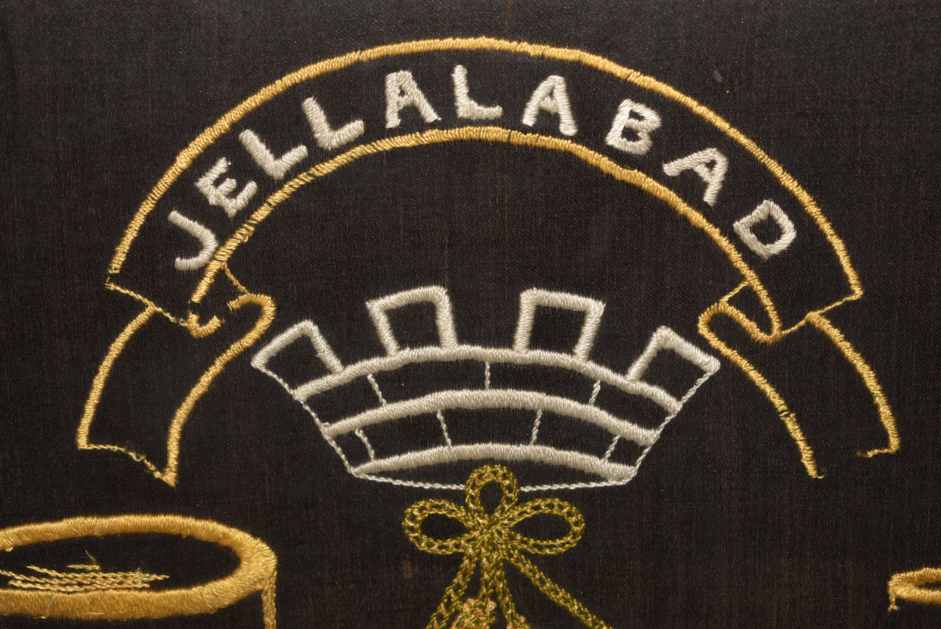 Original Embroidered Woolwork Somerset 4th Light Infantry JELLALABAD