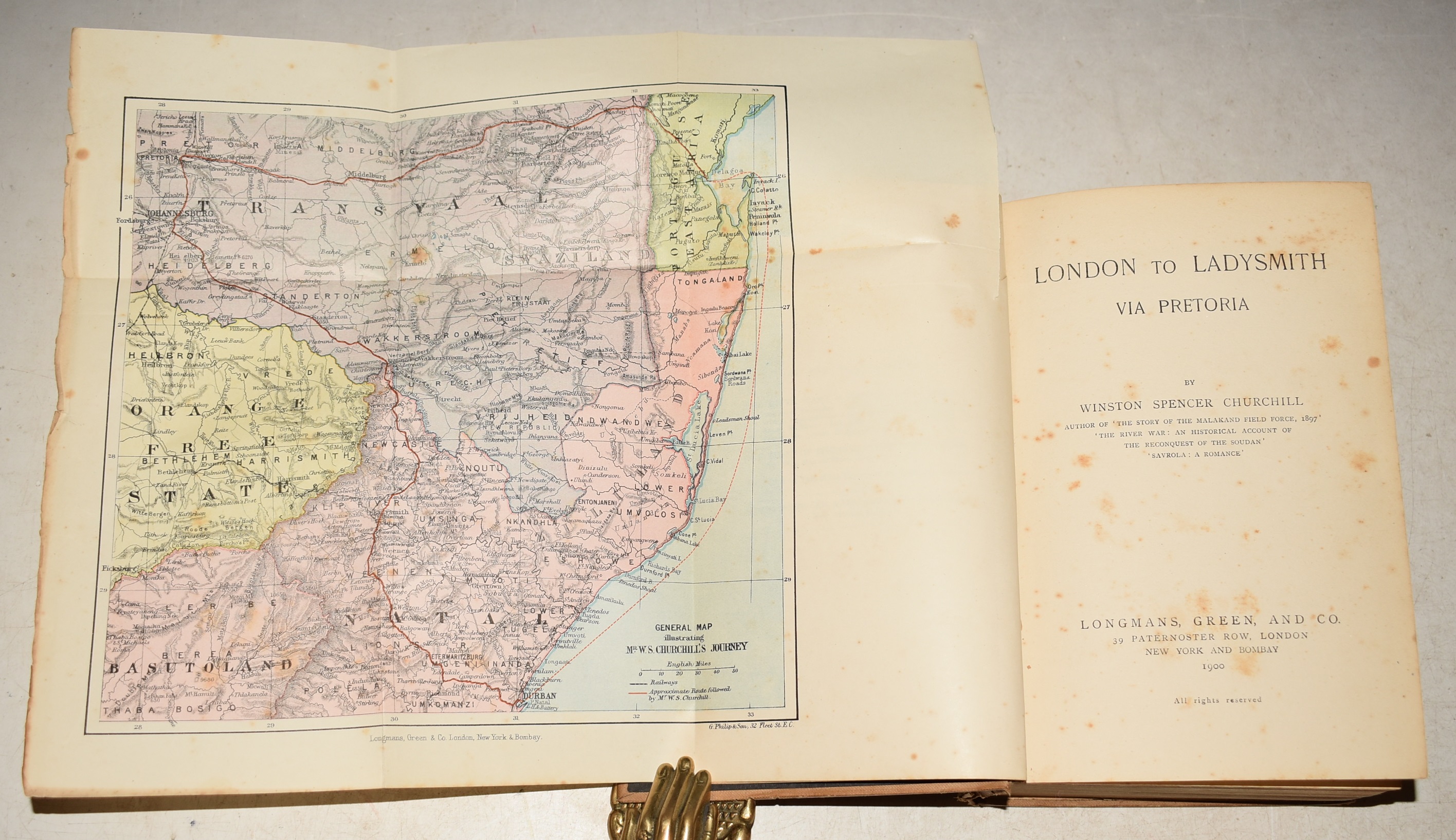 London to Ladysmith via Pretoria. Very Good First Edition Copy with Map.