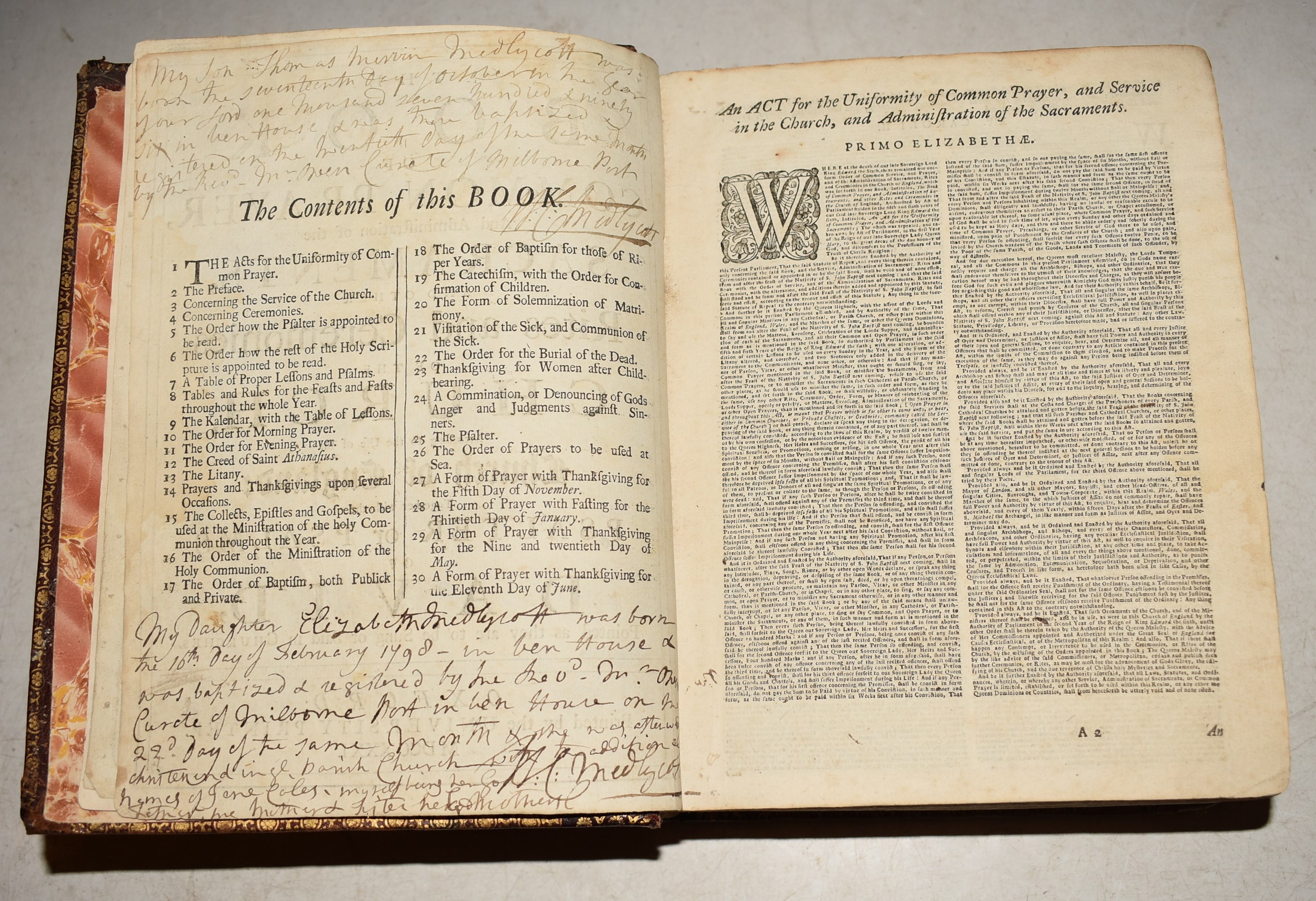 The Holy Bible, Old & New Testaments, Together with Book of Common Prayer and Psalms of David. Curiously Engrav’d by J. Cole, from Designs of ye Best Masters. Newly Translated out of the Original Tongues: and with Former Translations Diligently Compared and Revised. Book of Common Prayer, 