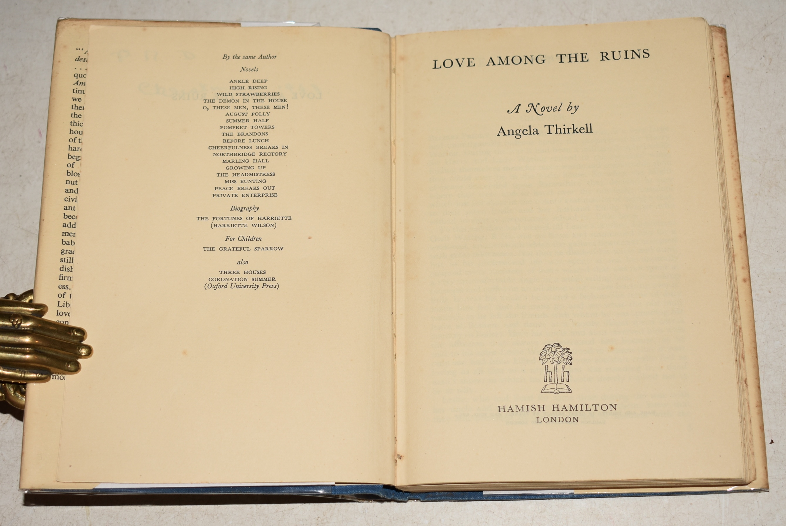 Love Among The Ruins. A Novel.