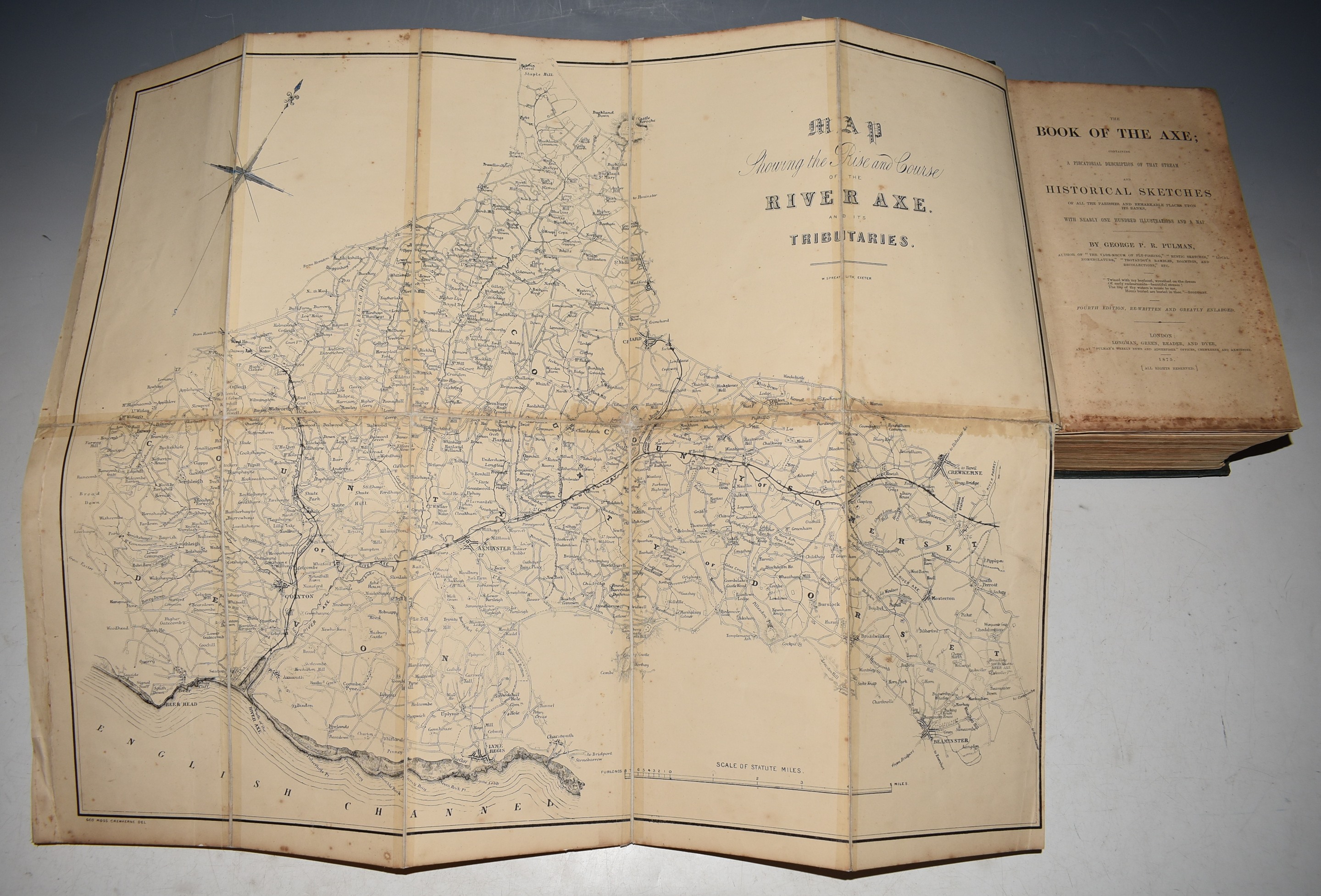 The Book of the Axe. Containing a piscatorial Description of that stream and historical sketches of all the parishes and remarkable places upon its Banks. With nearly One Hundred Illustrations and a Map. Fourth Edition, Re-Written and Greatly Enlarged.