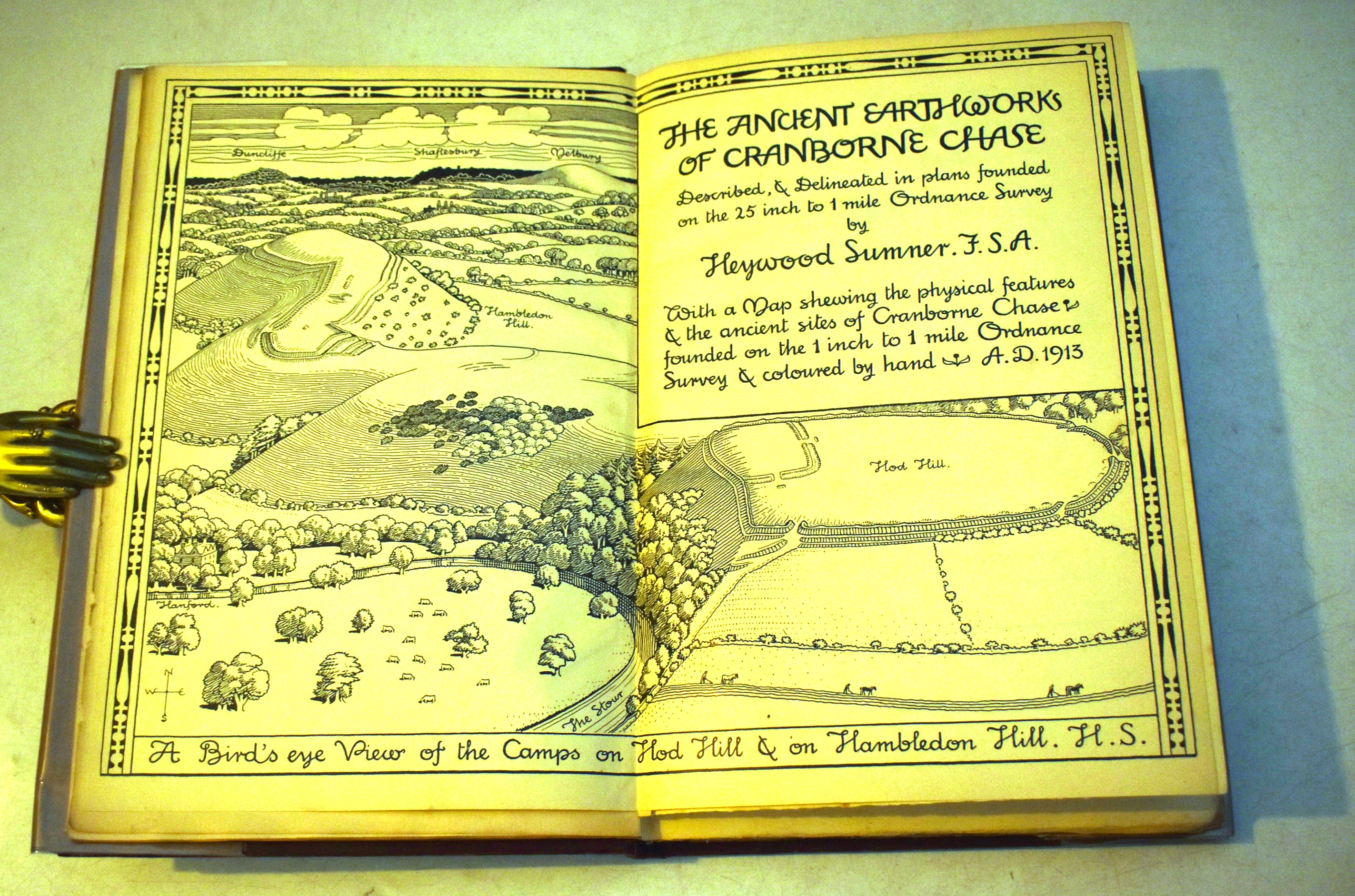 The Ancient Earthworks of Cranborne Chase. SIGNED The Plans Reproduced by Emery Walker Ltd. SIGNED BY THE AUTHOR.