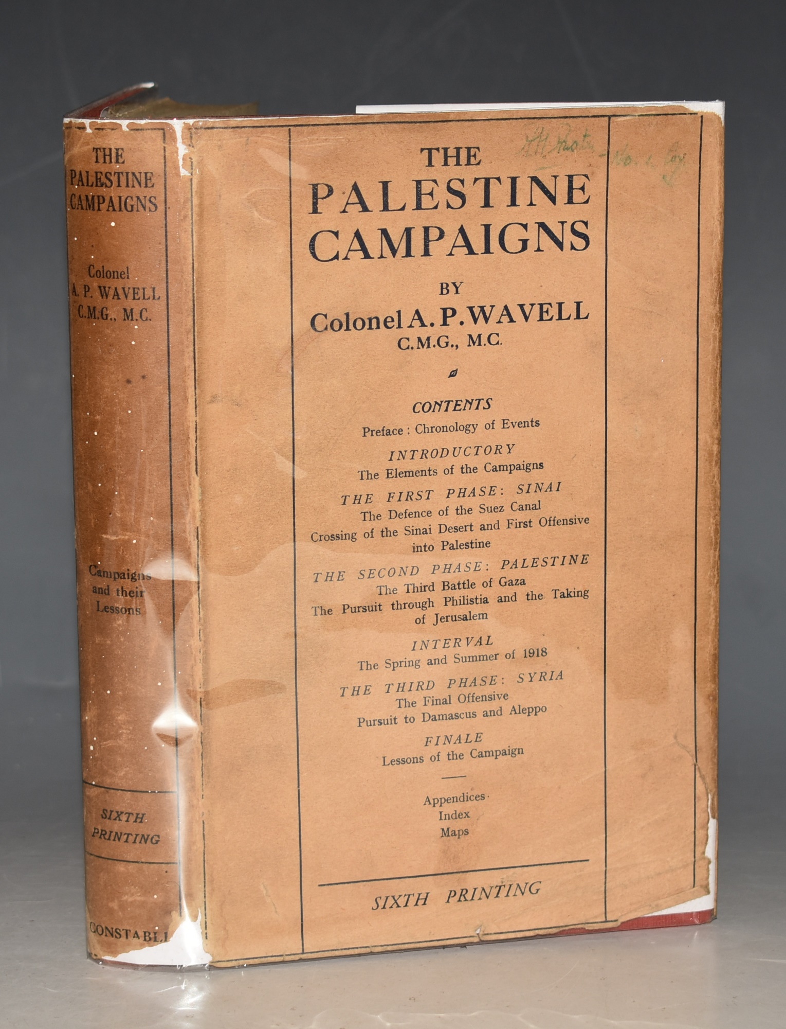 The Palestine Campaigns. Campaigns and their lessons. Maps.