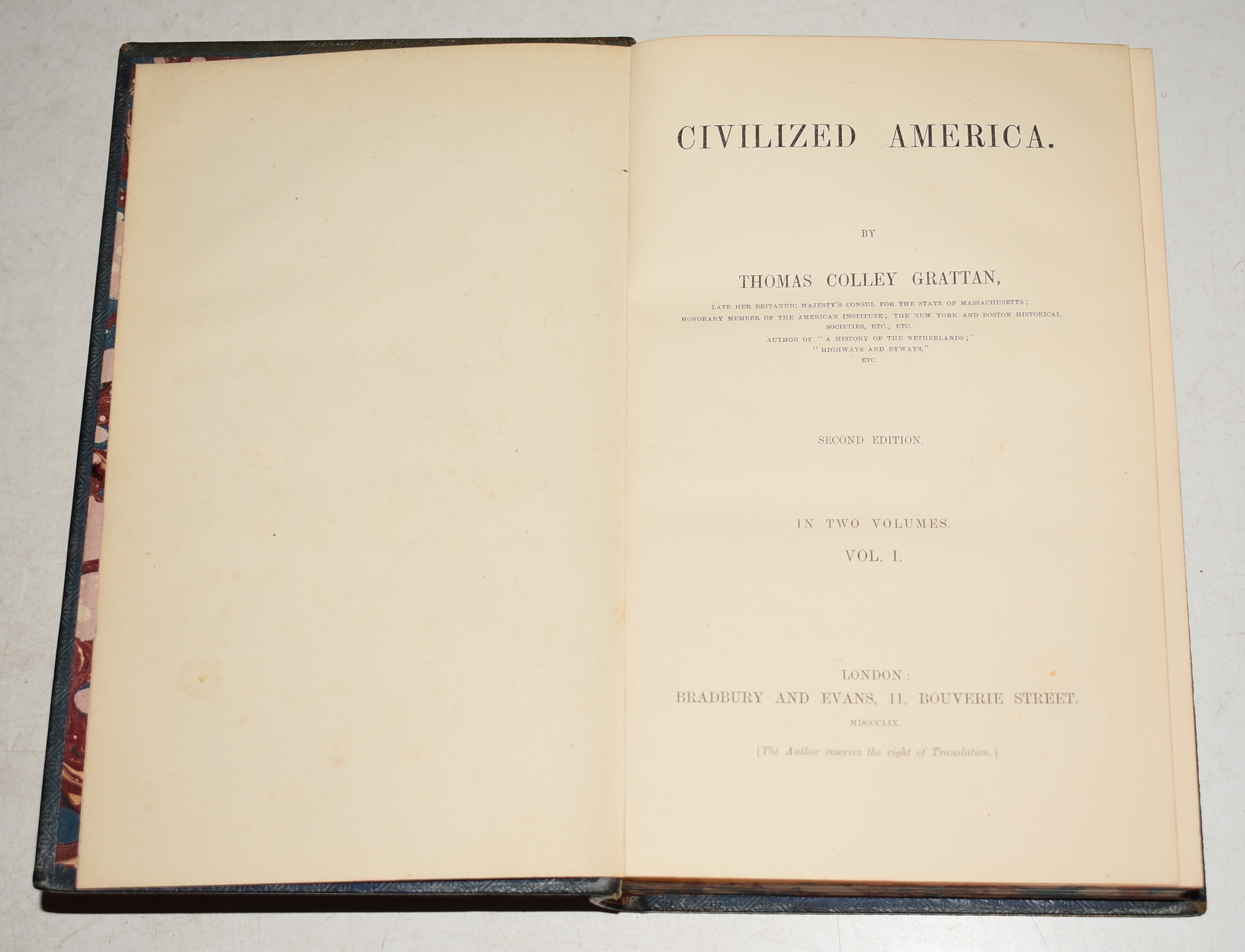 Civilized America In Two Volumes. Second Edition.