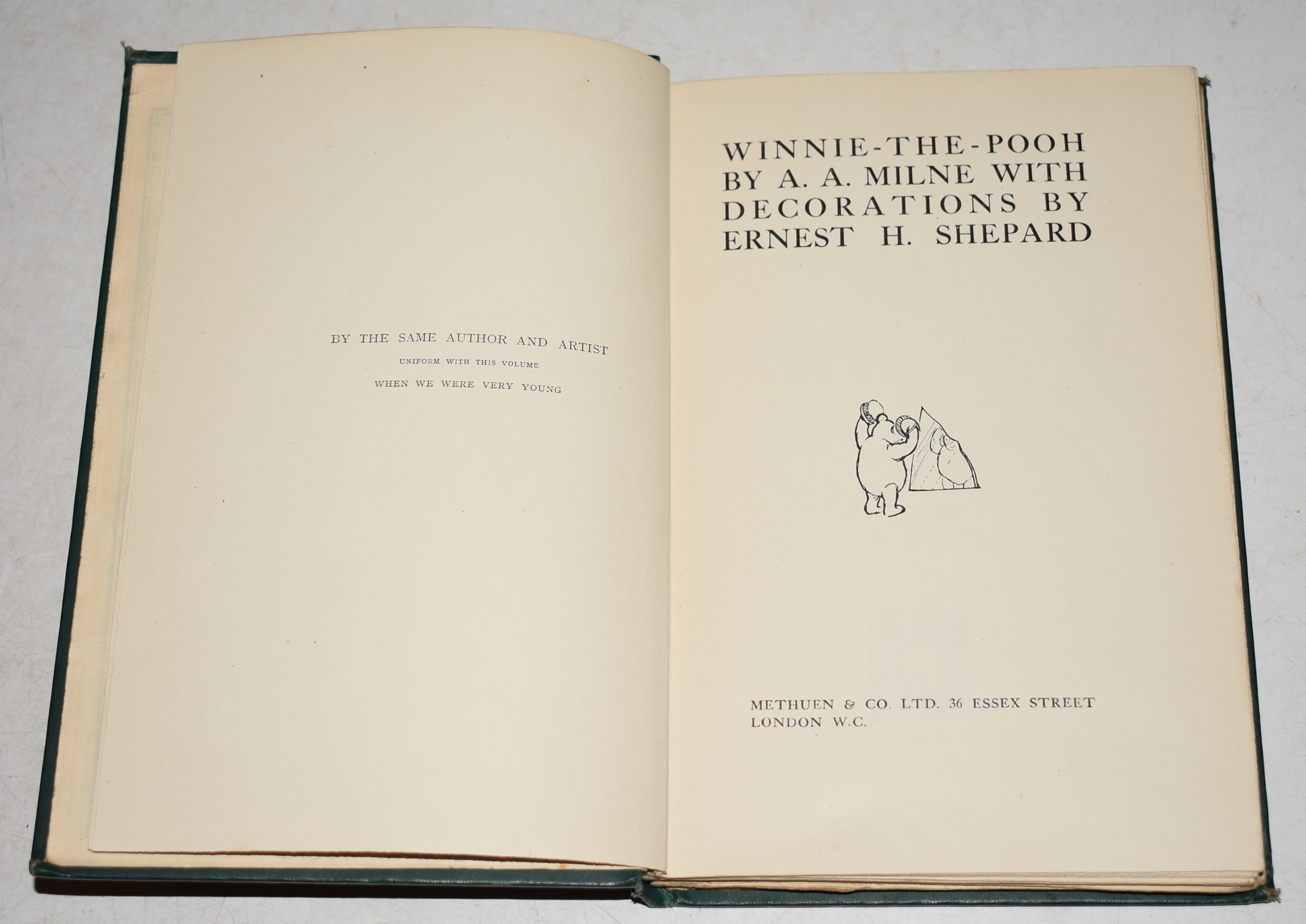 Winnie-The-Pooh By A. A. Milne. With Decorations by Ernest H. Shepard. FIRST EDITION.