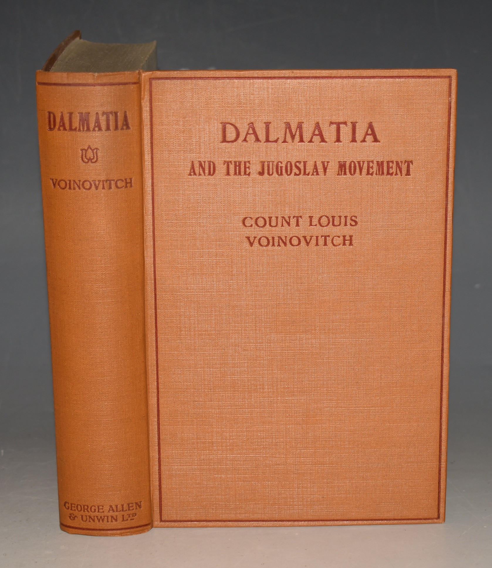Dalmatia and the Jugoslav Movement With a Preface by Sir Arthur Evans. With Ethnographical Map. Rare.