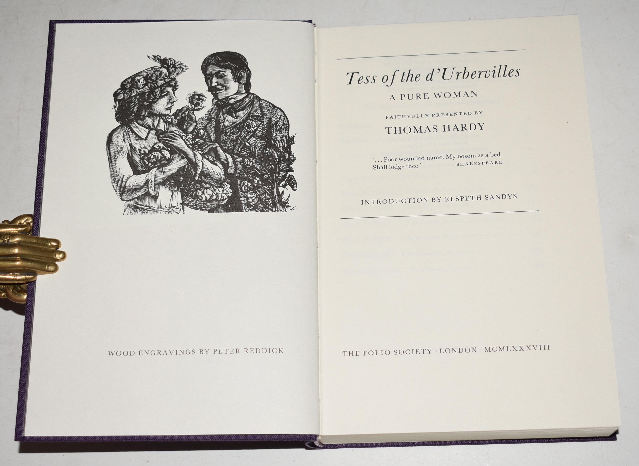 The Folio Society Works of Thomas Hardy. In Six Volumes. Tess of the d’Urbervilles / Under the Greenwood Tree / Far from the Madding Crowd / The Return of the Native / The Trumpet Major / The Mayor of Casterbridge. BOXED.