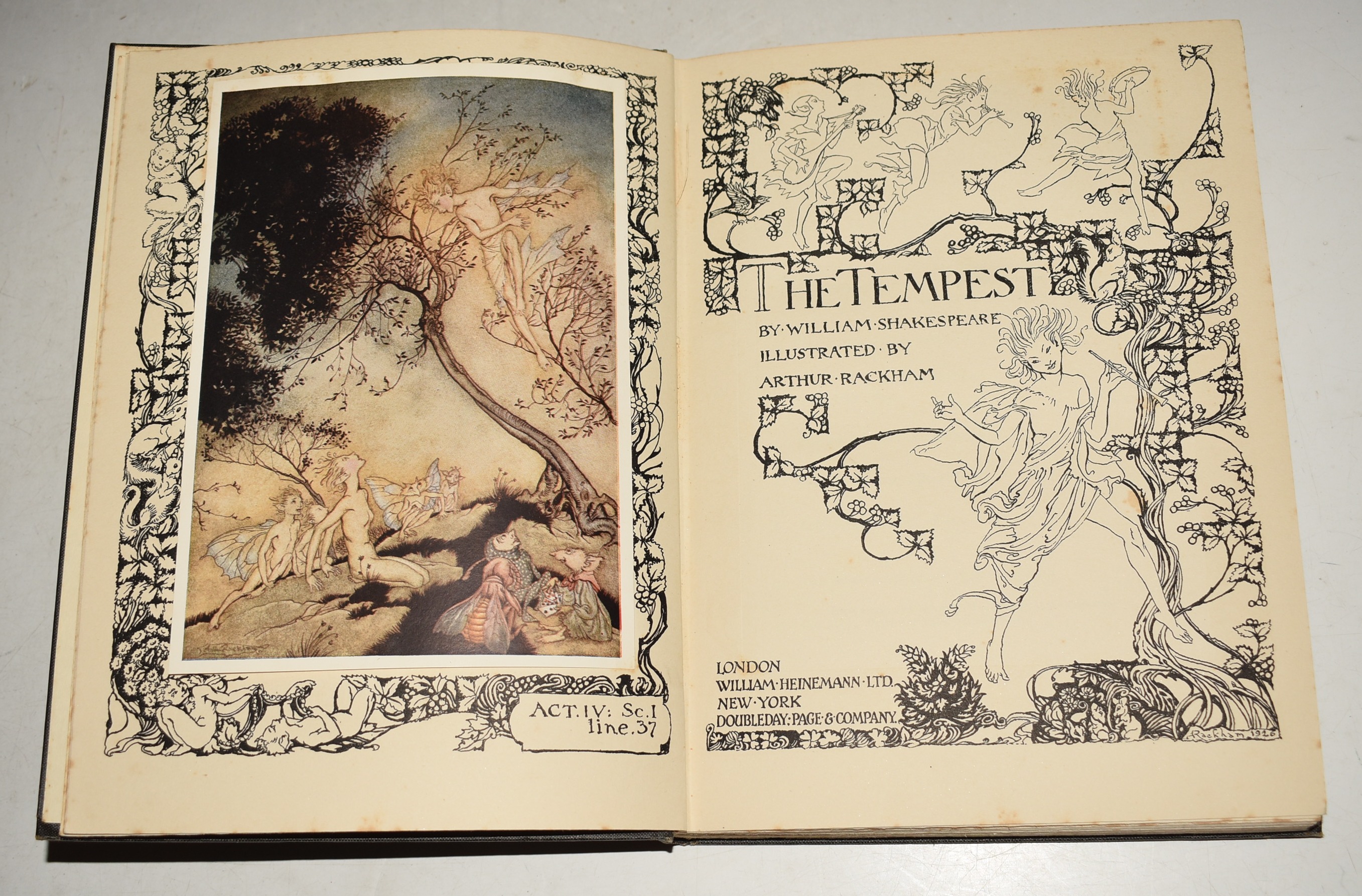 The Tempest By William Shakespeare, Illustrated by Arthur Rackham.
