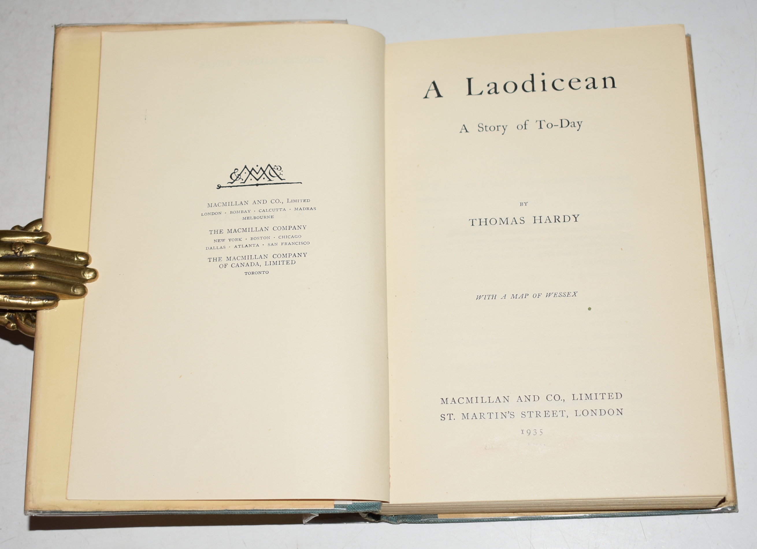 A Laodicean. A Story of Today. With a Map of Wessex.