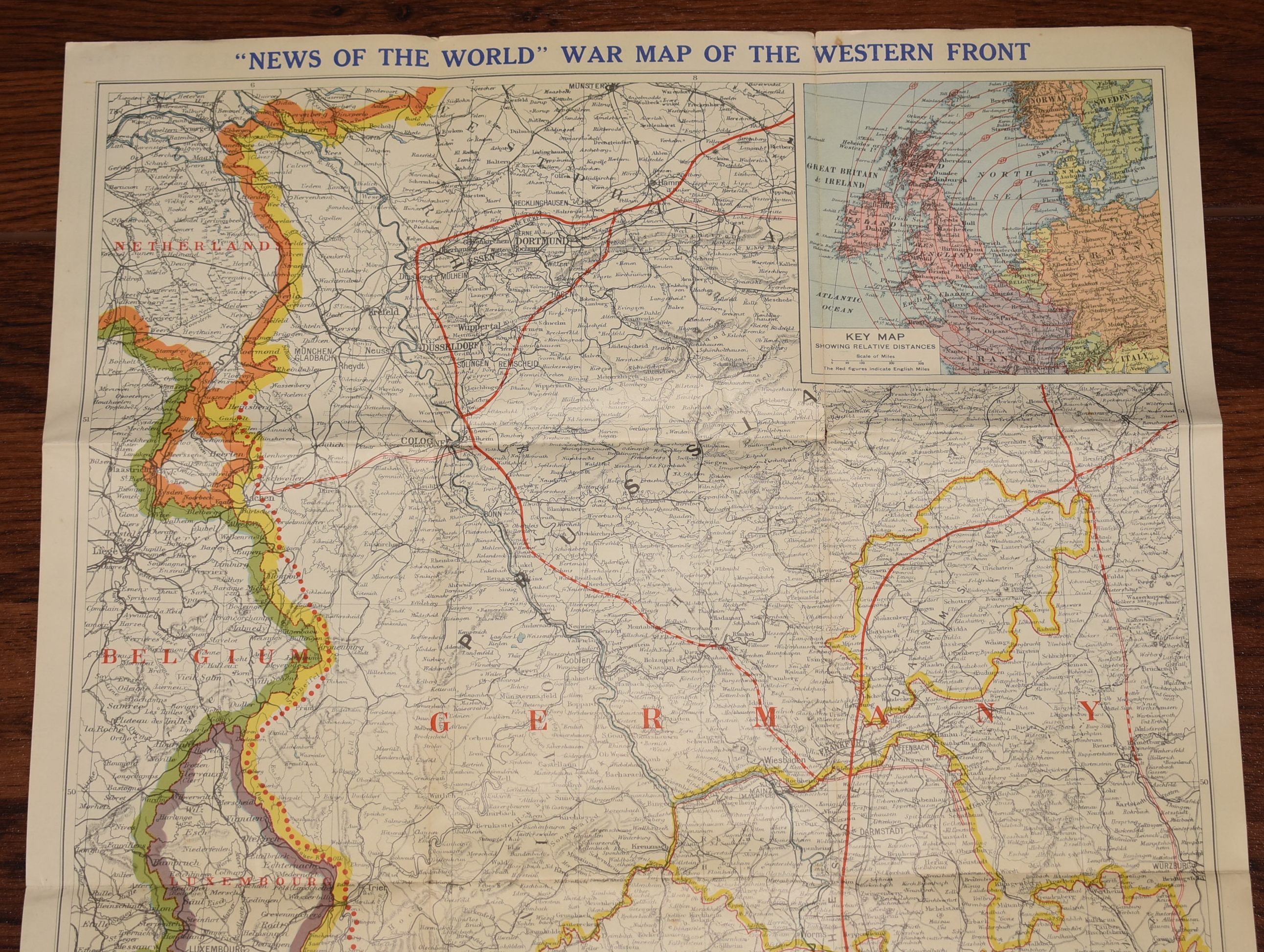 News of the World WAR MAP of the Western Front.