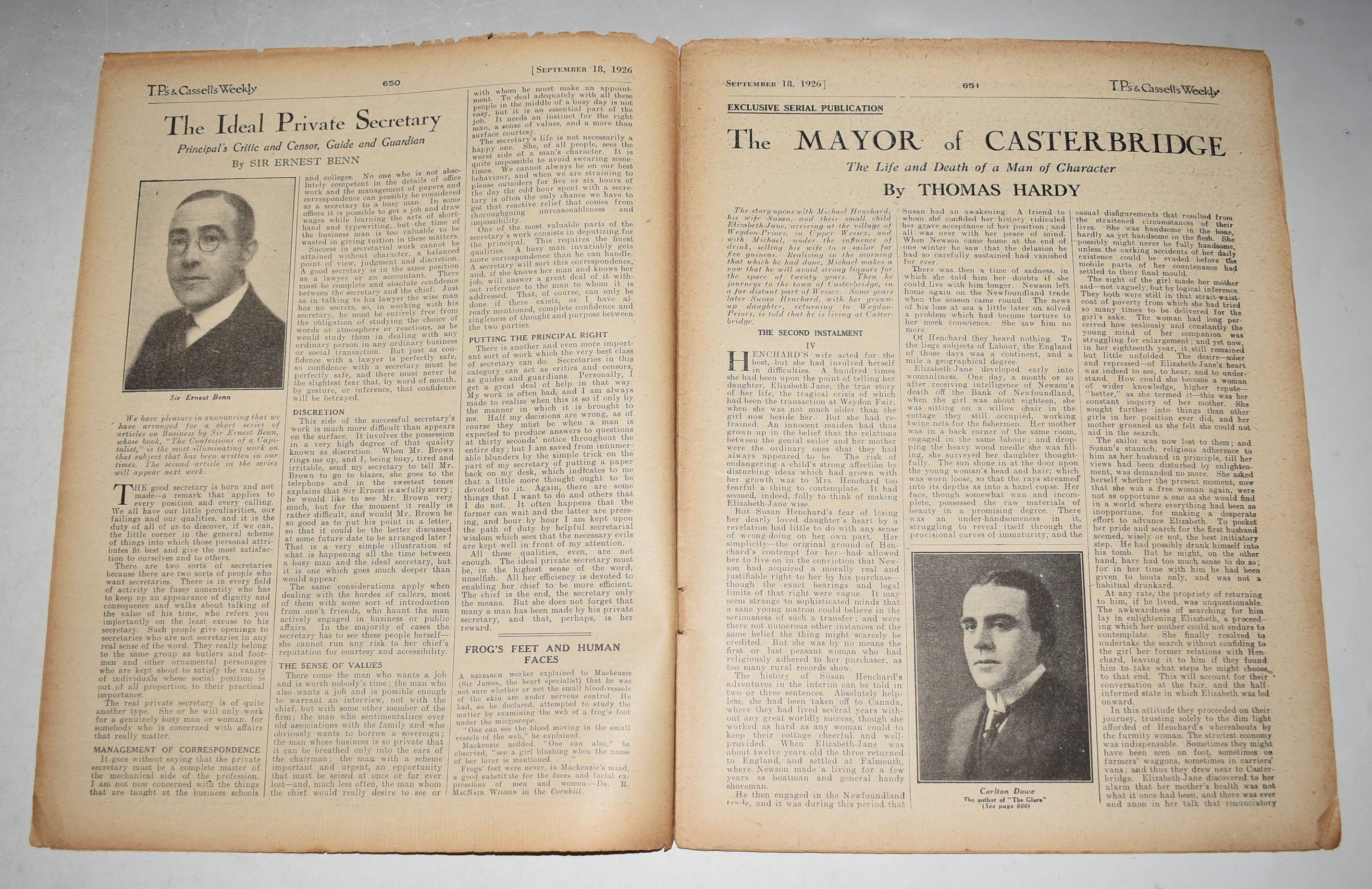 T.P's Cassell's Weekly 18th September 1926 Vol VI No 151 New Series
