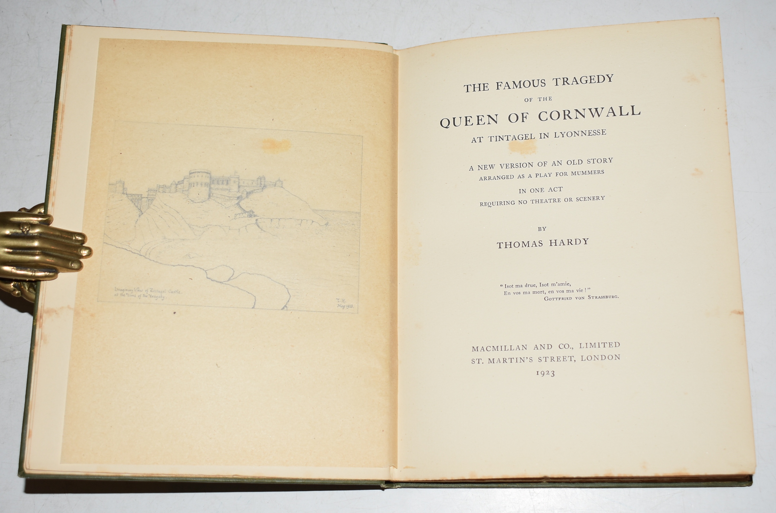 The Famous Tragedy of the Queen of Cornwall. At Tintagel in Lyonnesse. A New Version of an Old Story. Arranged as a play for Mummers. In One Act requiring no theatre or scenery.