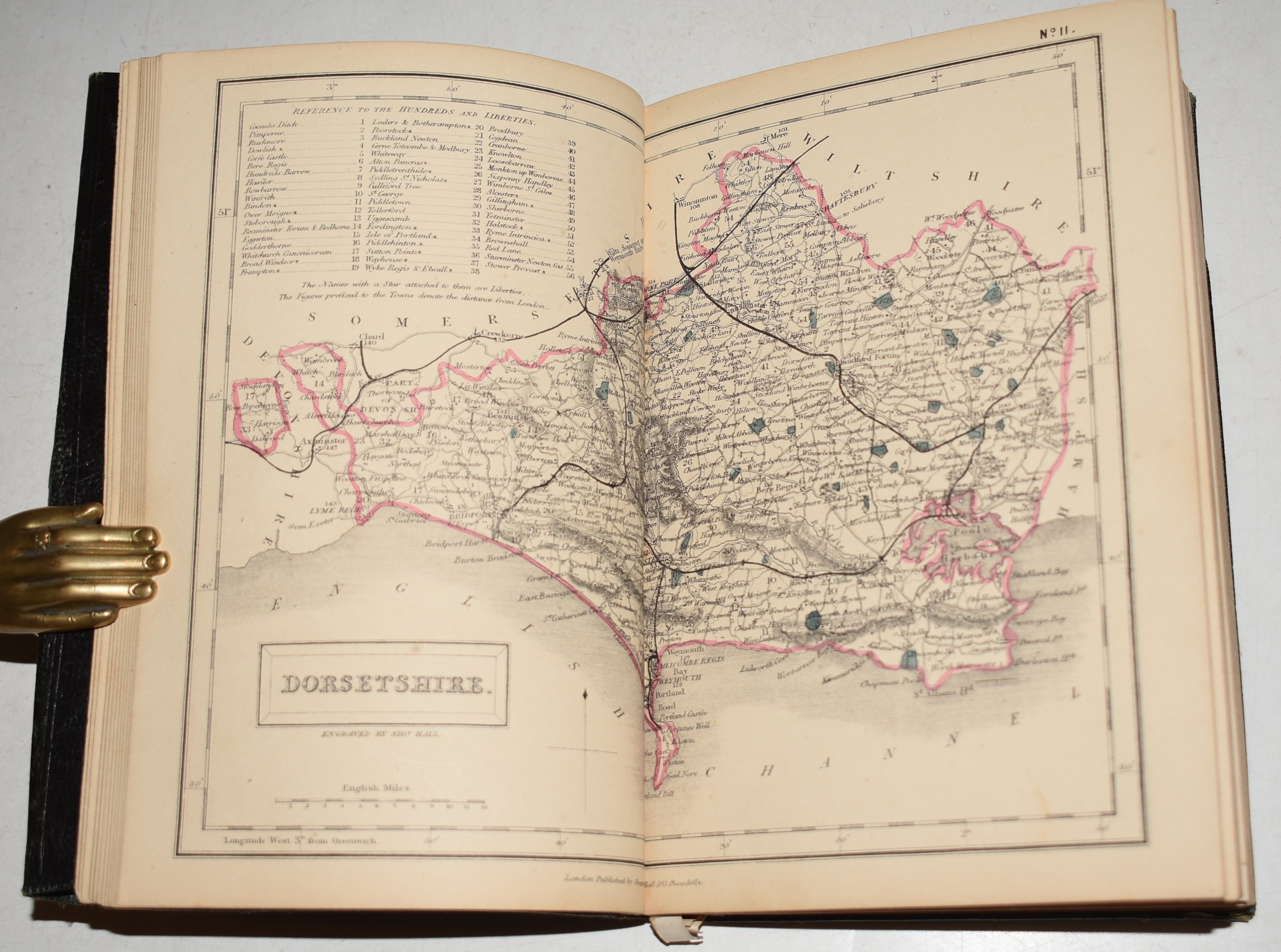 A Travelling Atlas of the English Counties. With all the Railroads Accurately laid down, and the boundaries coloured.