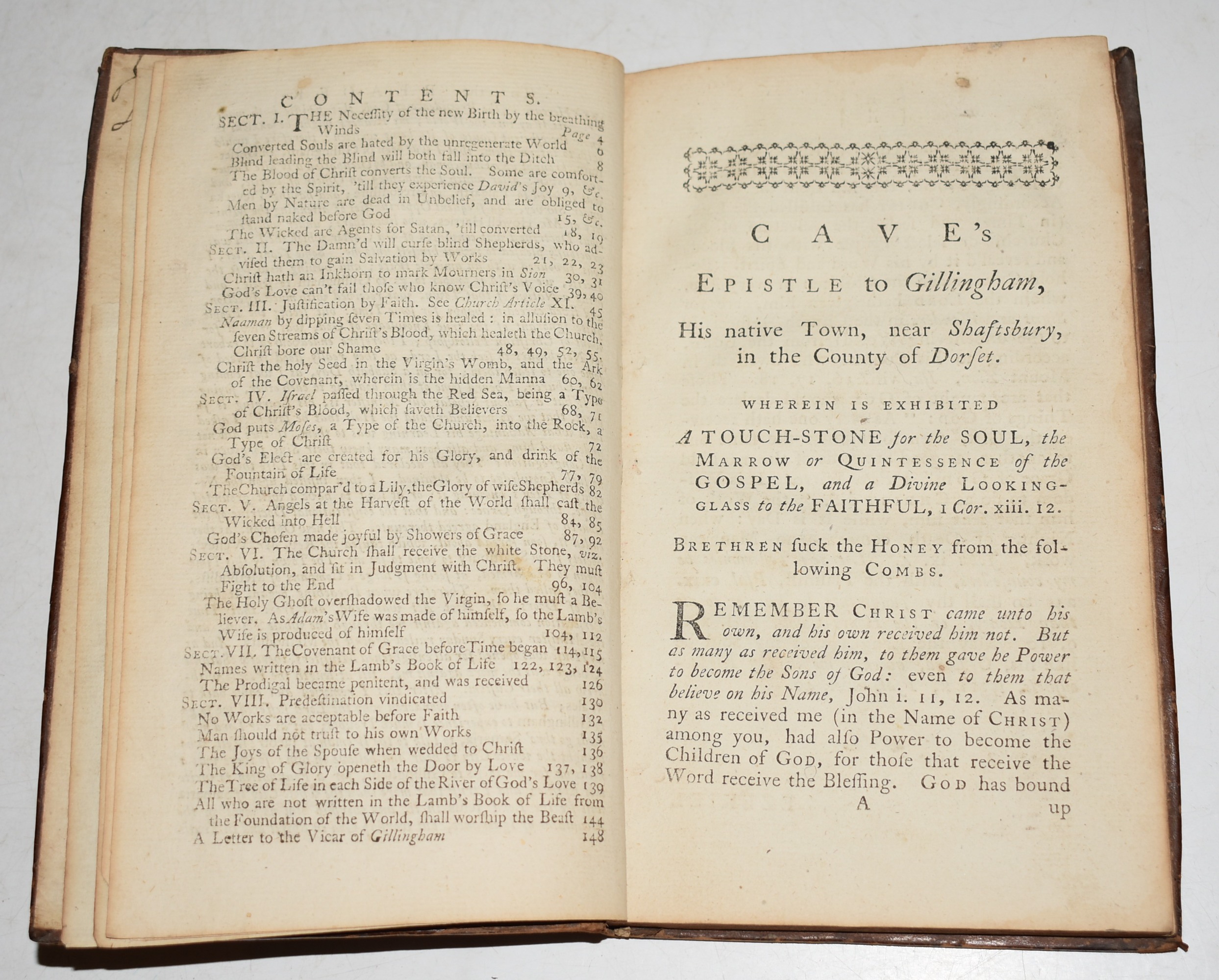 An Epistle to the Inhabitants of Gillingham, In The County of Dorset: Wherein is a Looking Glass for the Faithful, to shew them Their Names were written in the Lamb’s Book of Life, before the Foundation of the World: With a Variety of Similies typical of Jesu’s Blood; Never Before Publis