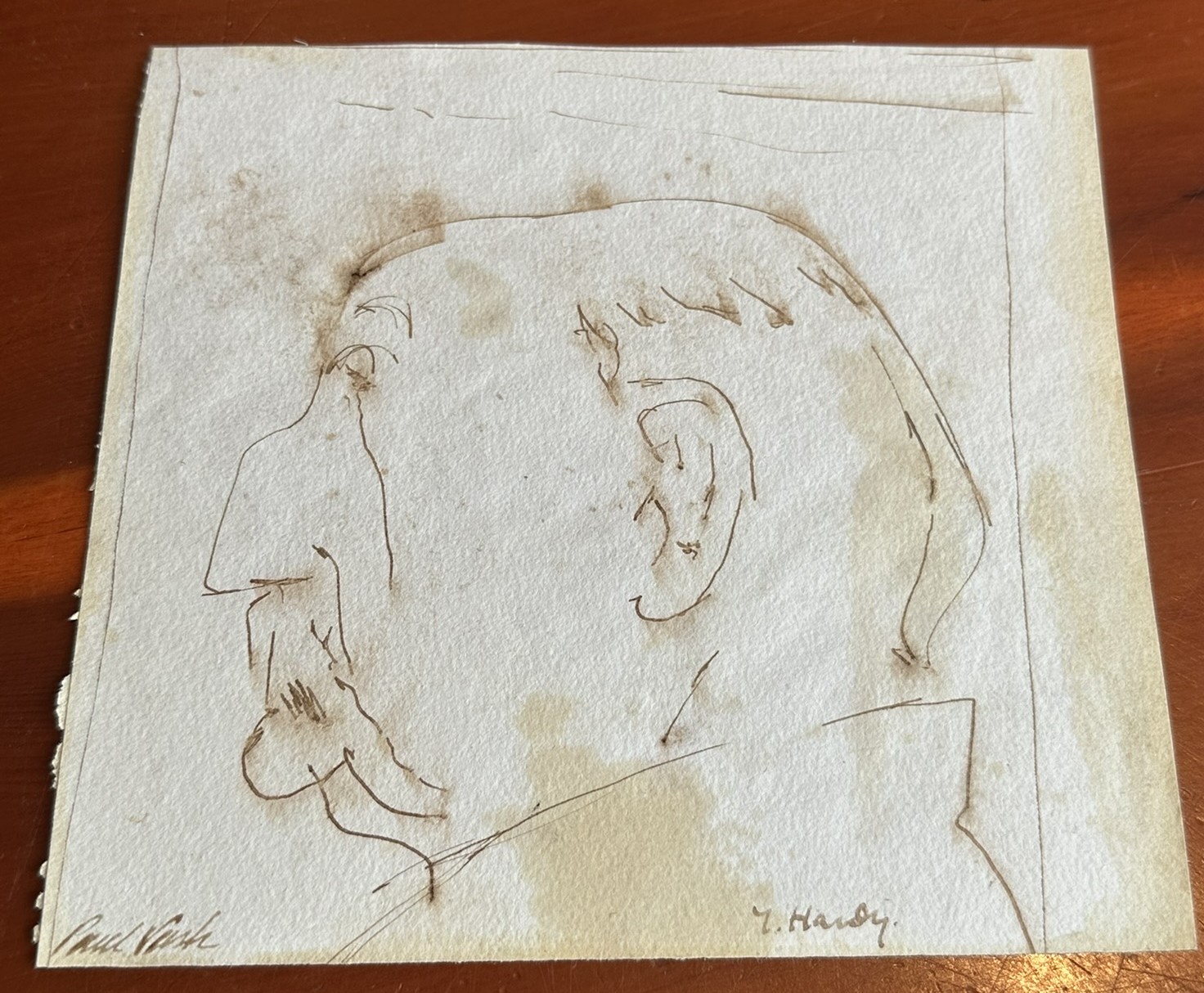 Thomas Hardy Original INK Sketch SIGNED by PAUL NASH