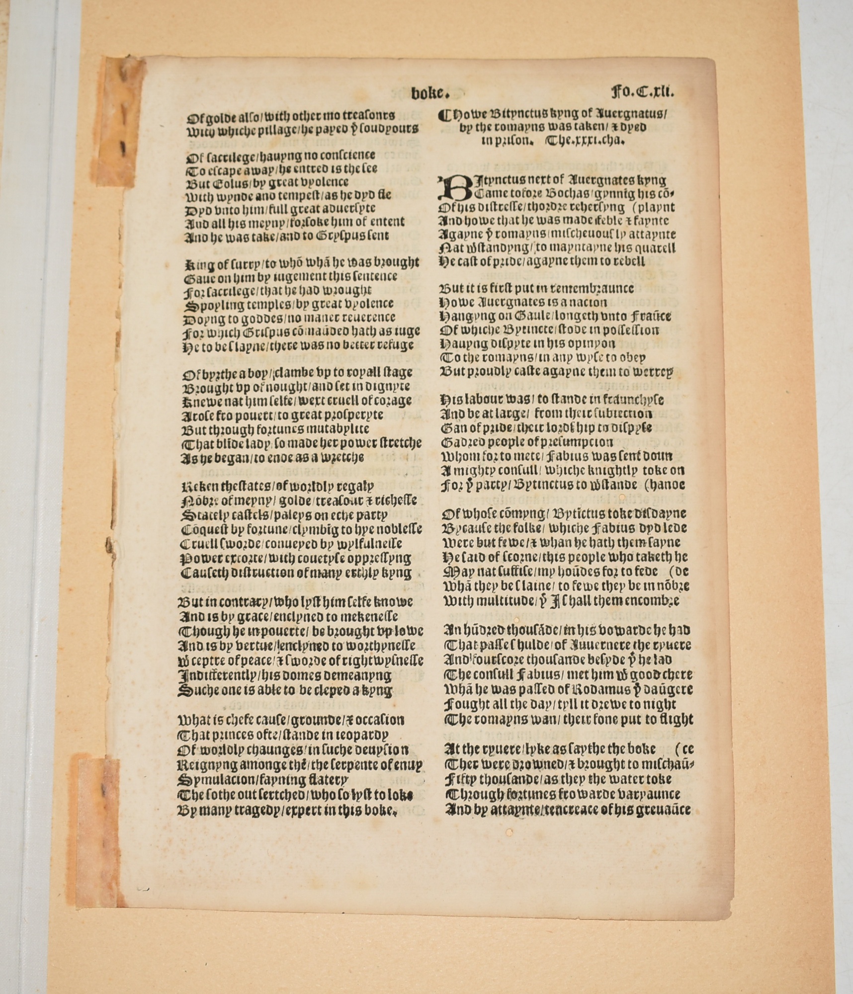Original Double LEAF from Boke Bochas Boccaccio’s “Fall of Princes” Fall of Princes is a version of Giovanni