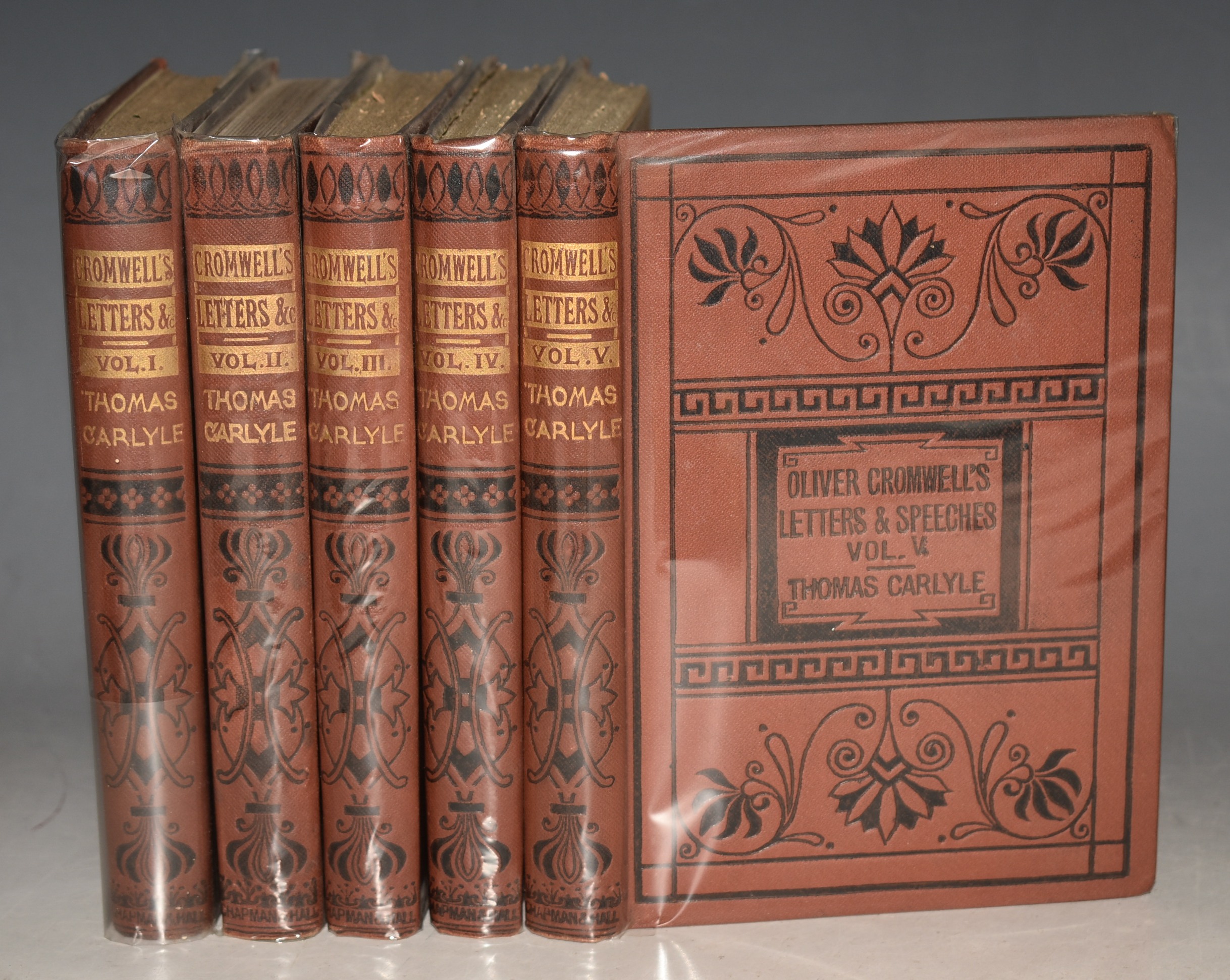 Oliver Cromwell's Letters and Speeches. With Elucidations. In Five Volumes. SIGNED BY THOMAS HARDY.