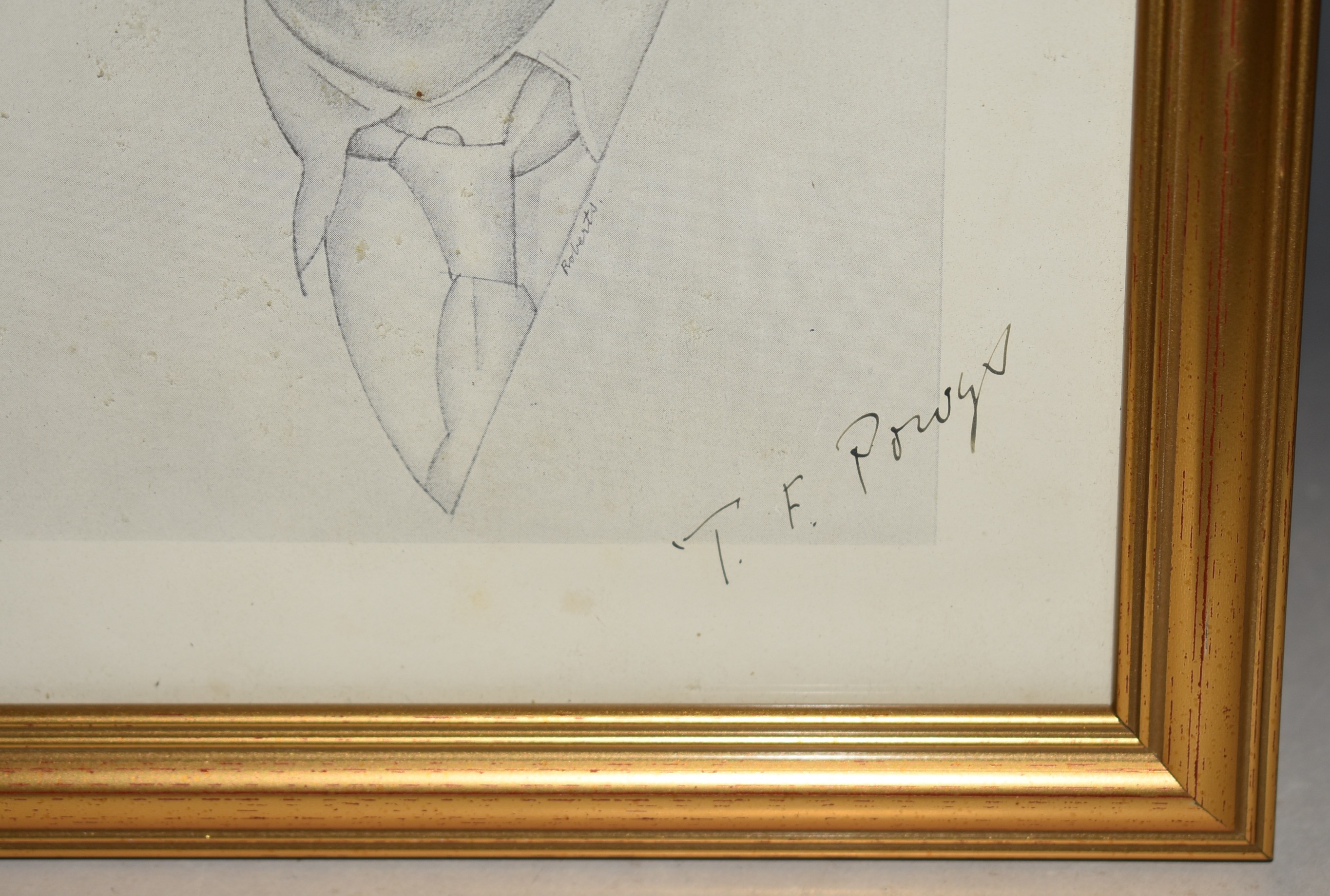 Portrait of T.F. Powys SIGNED BY T.F. POWYS