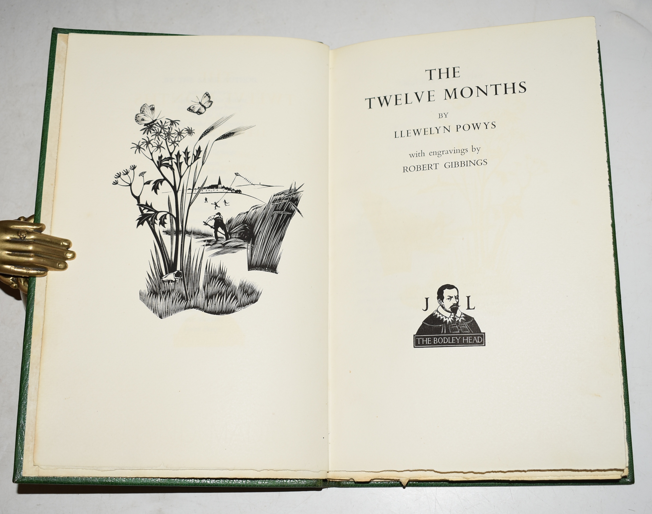 The Twelve Months. With Wood Engravings by Robert Gibbings. SIGNED LIMITED EDITION.