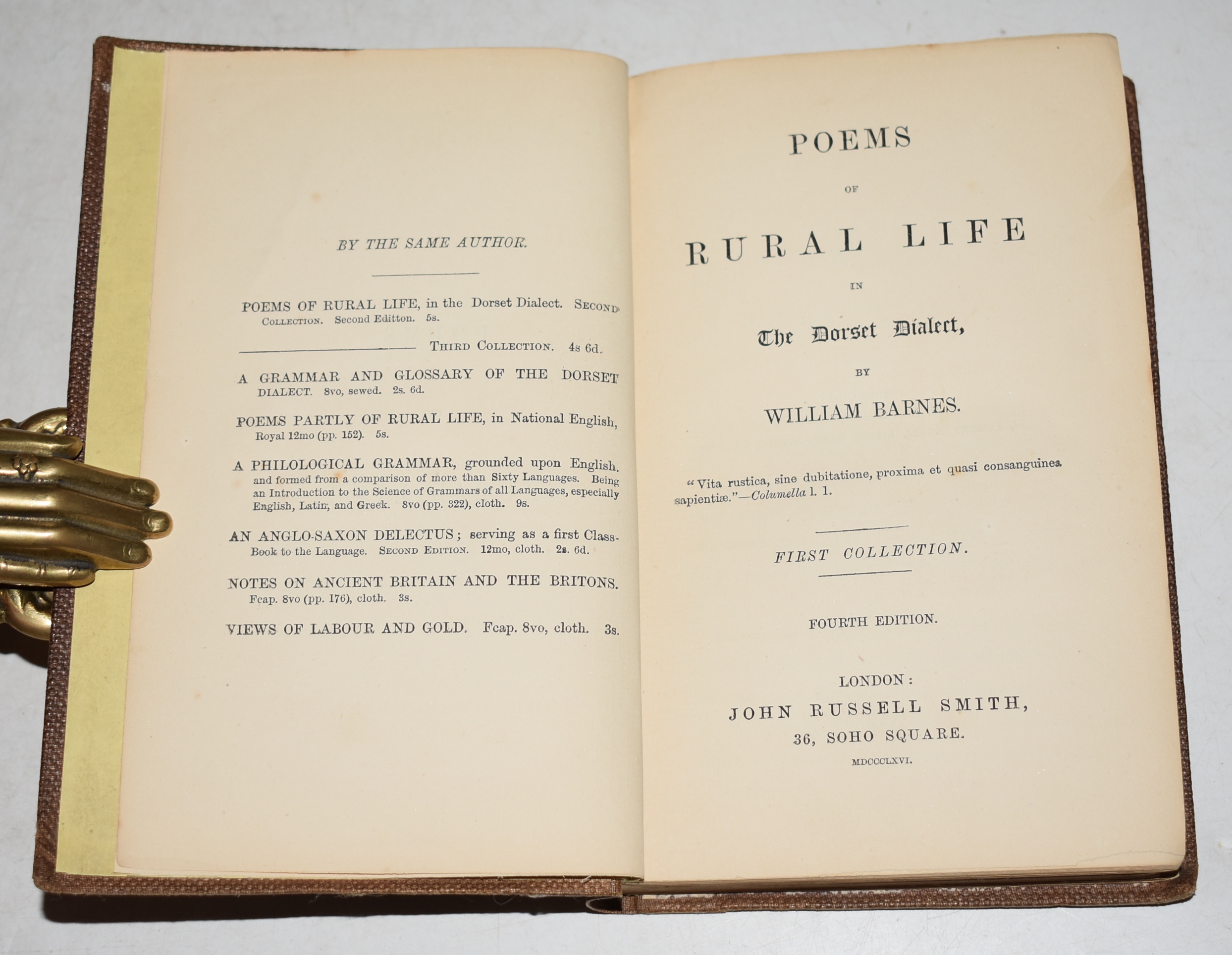 Poems of Rural Life in The Dorset Dialect First Collection. Fourth Edition.