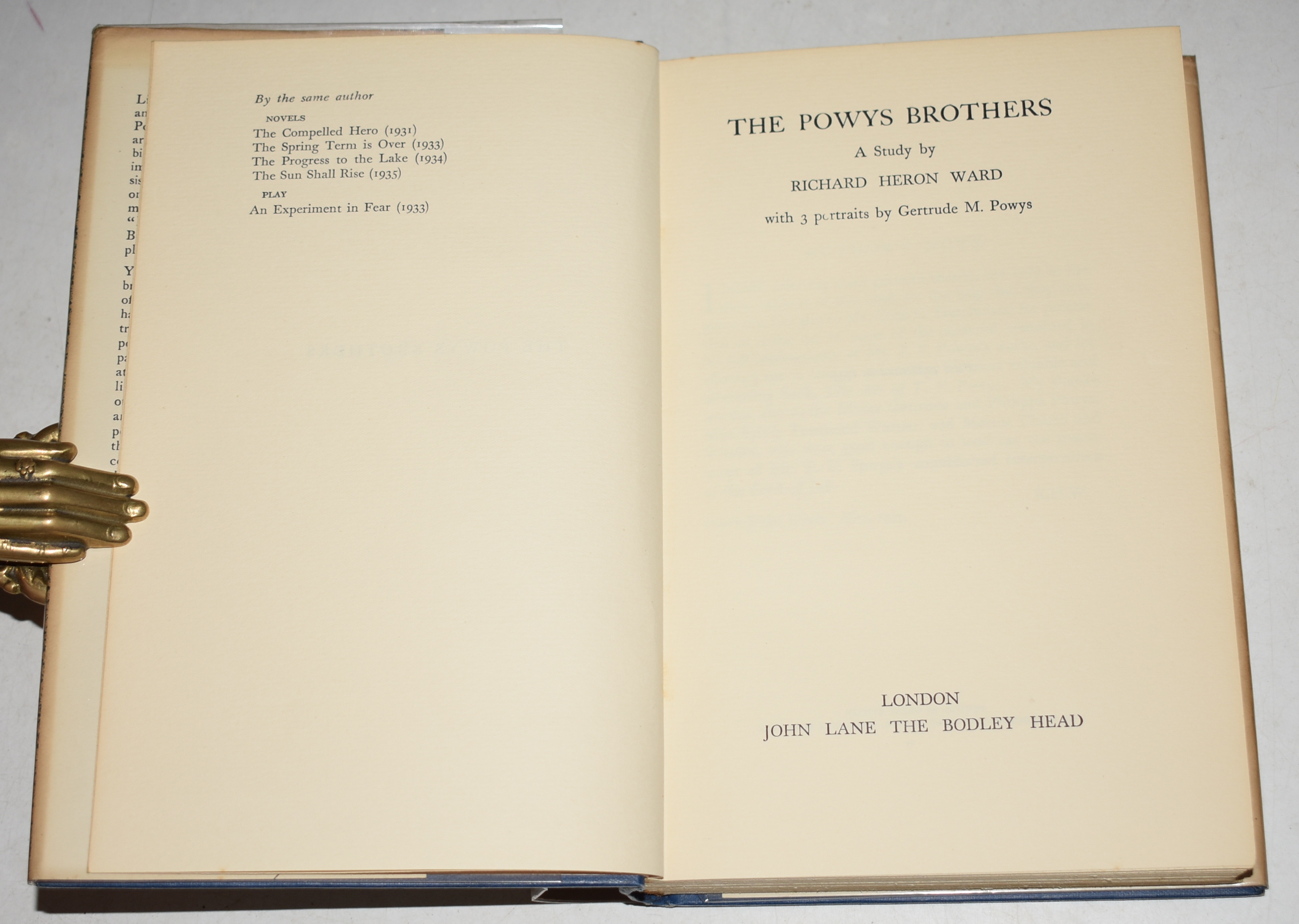 The Brothers Powys. A Study by Richard Heron Ward. With 3 Portraits by Gertrude M. Powys.