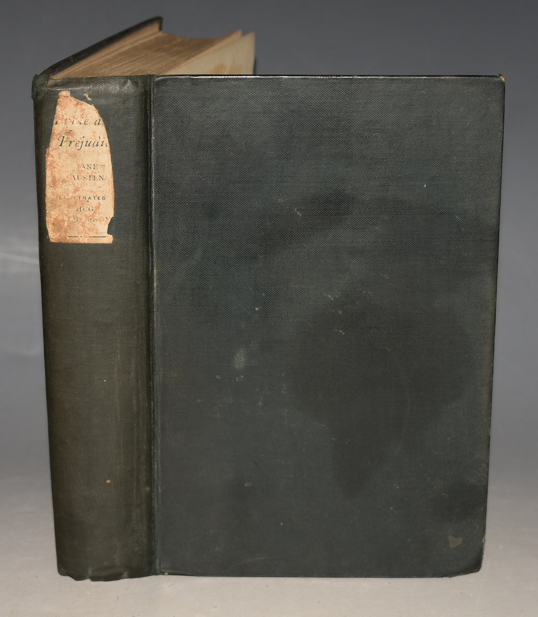 Pride and Prejudice. This copy is the Scarce LARGE PAPER EDITION which was issued in plain cloth. With a Preface by George Saintsbury and Illustrations by Hugh Thomson.